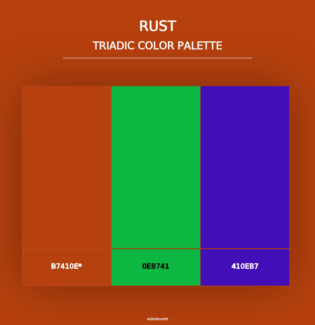 Rust - Triadic Color Palette