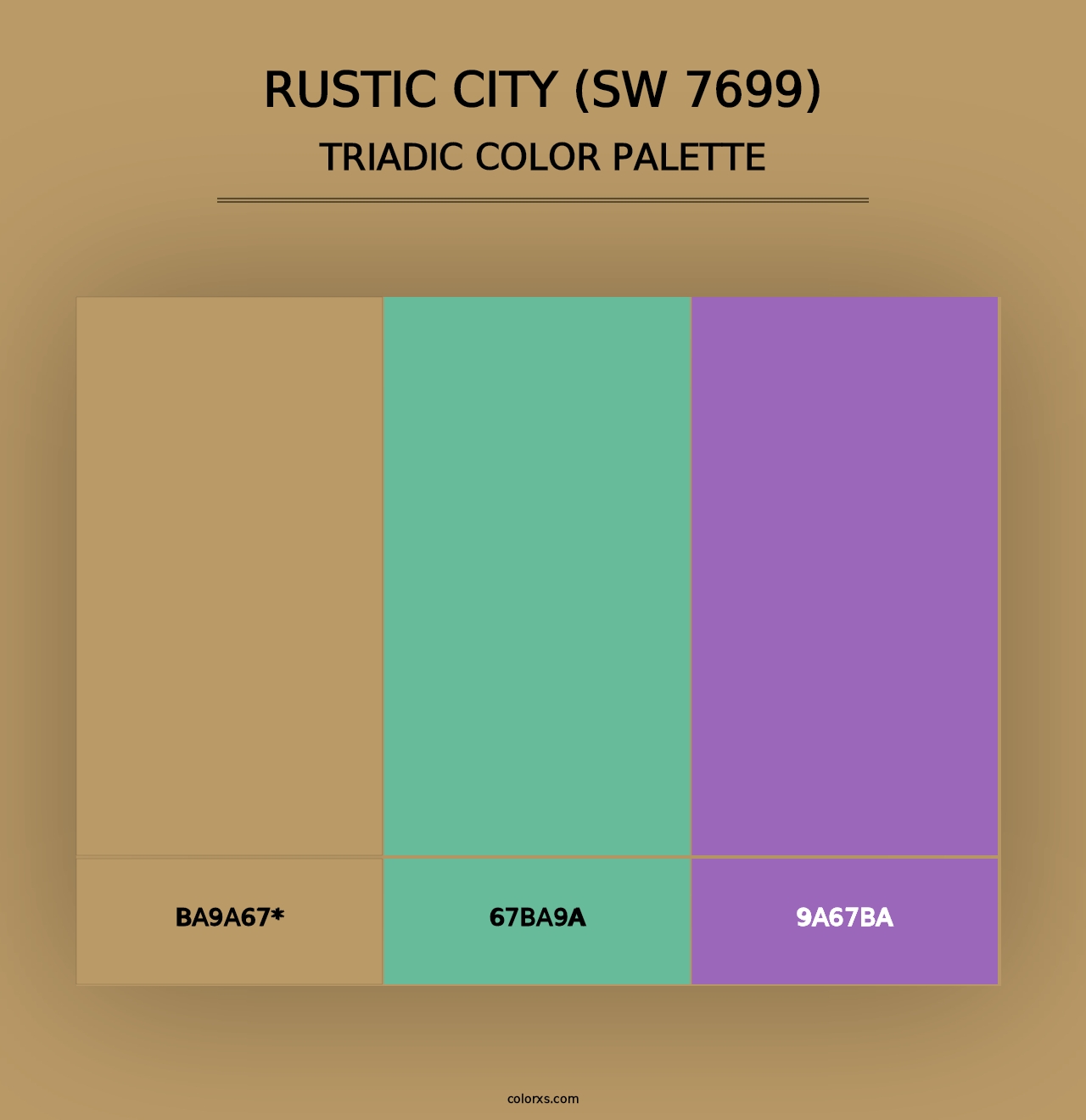 Rustic City (SW 7699) - Triadic Color Palette