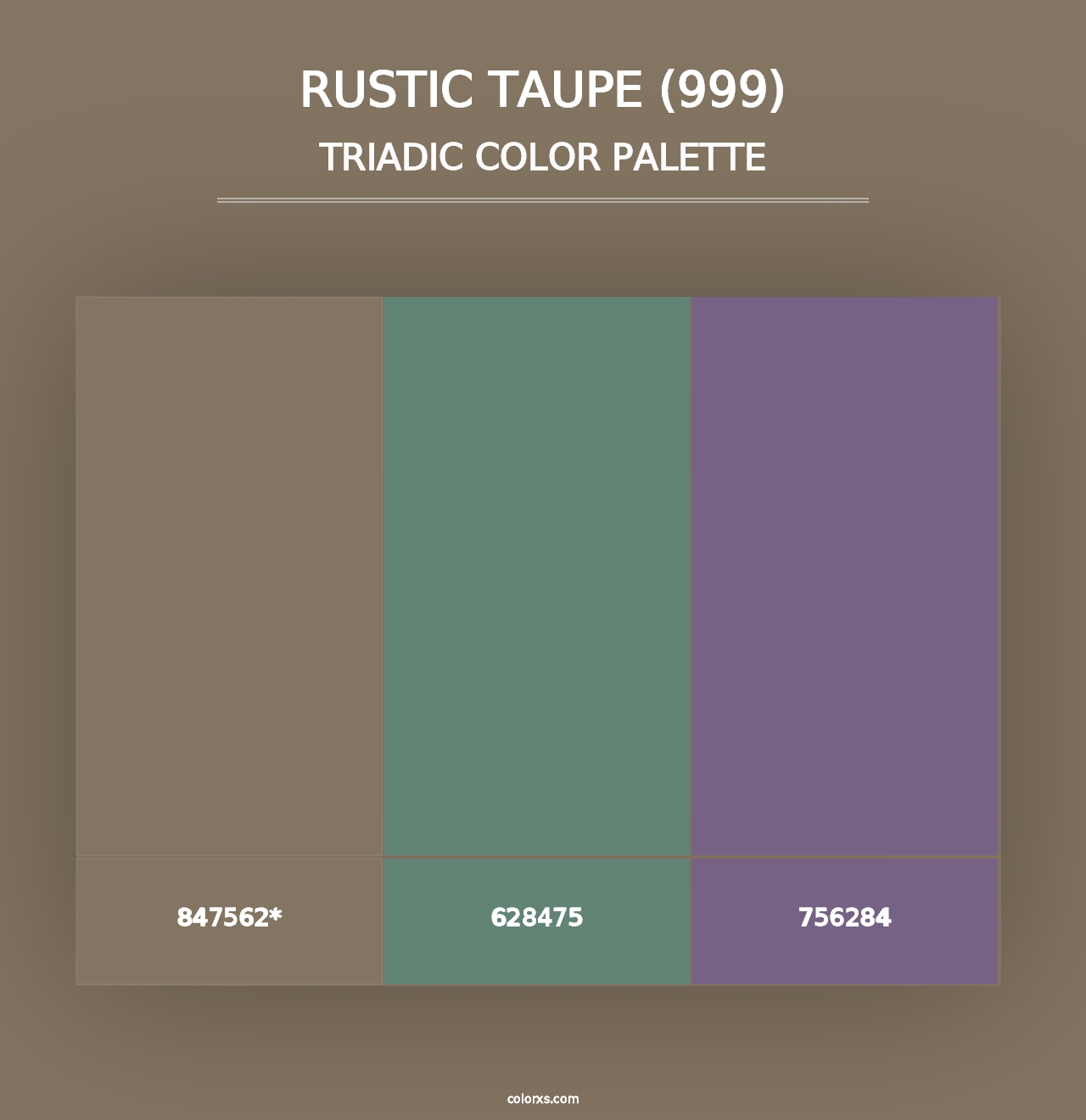 Rustic Taupe (999) - Triadic Color Palette