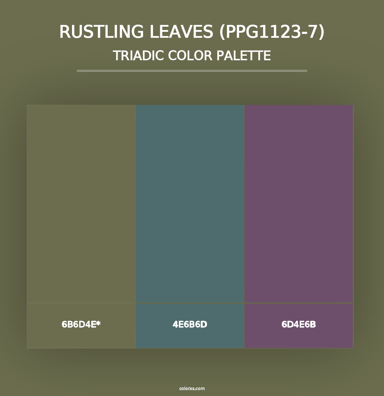 Rustling Leaves (PPG1123-7) - Triadic Color Palette