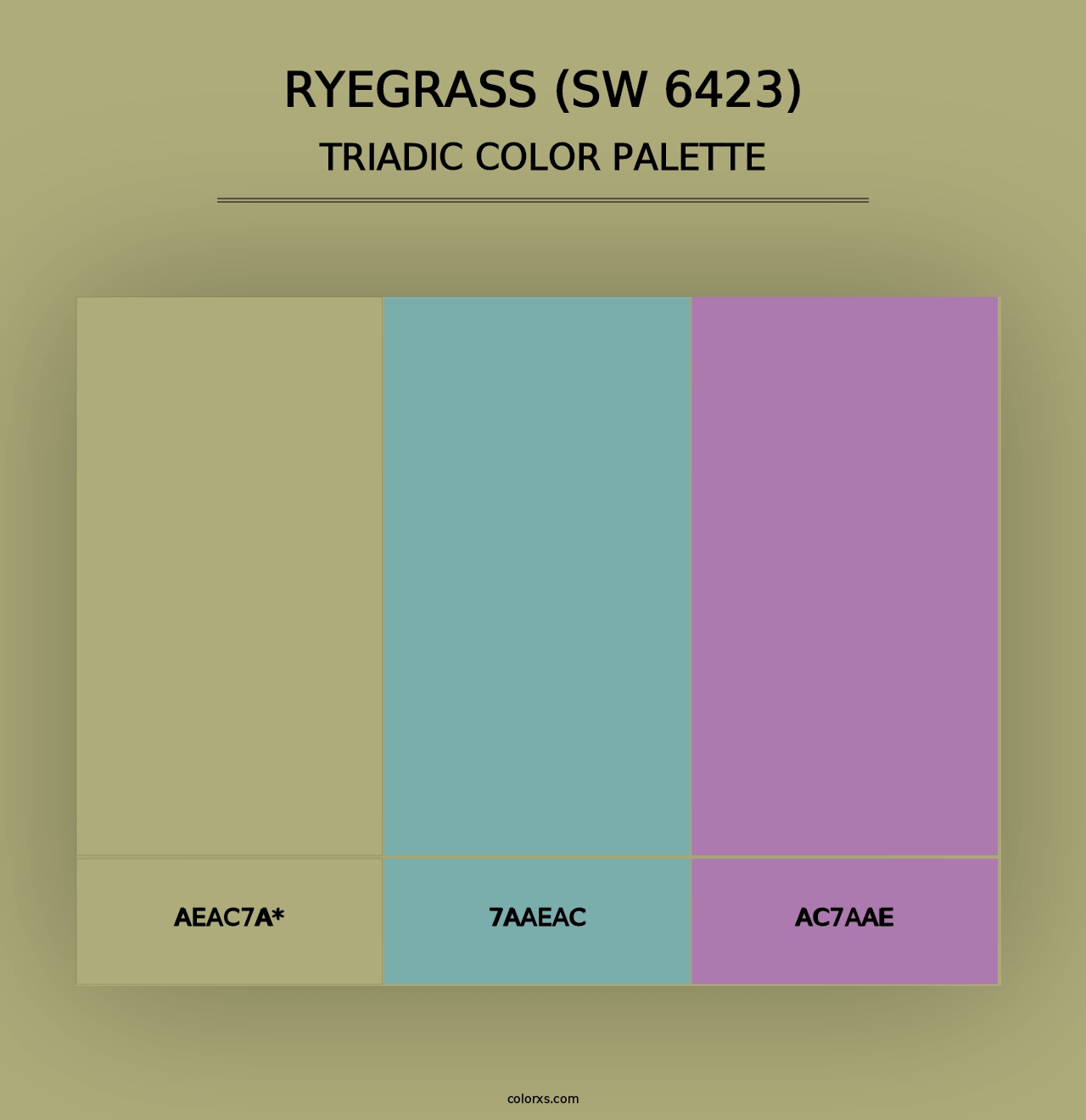 Ryegrass (SW 6423) - Triadic Color Palette