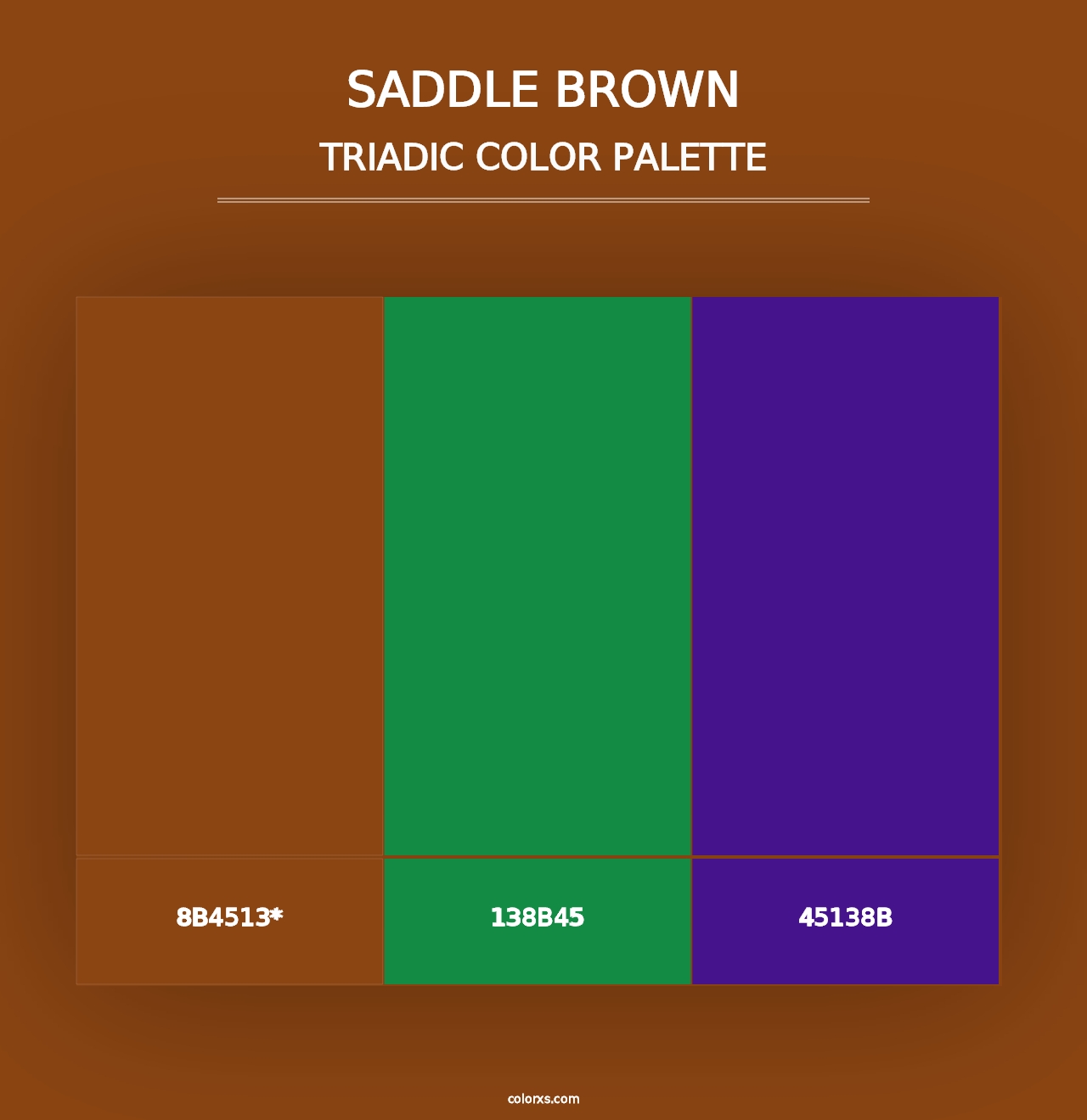 Saddle Brown - Triadic Color Palette