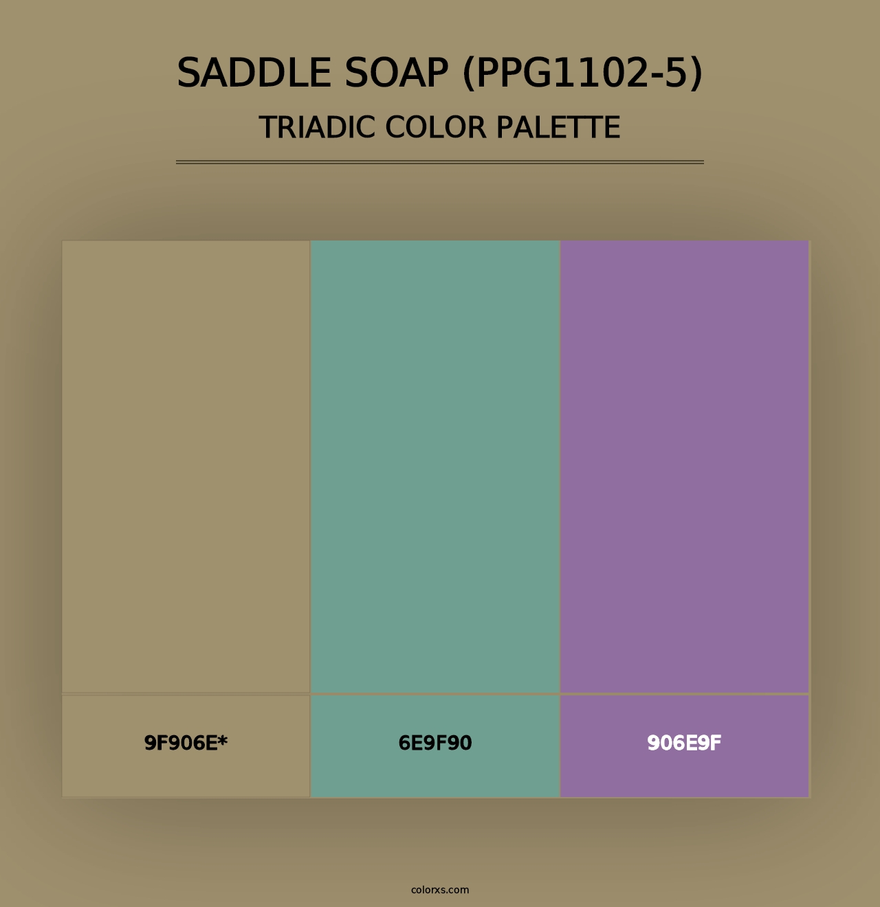 Saddle Soap (PPG1102-5) - Triadic Color Palette