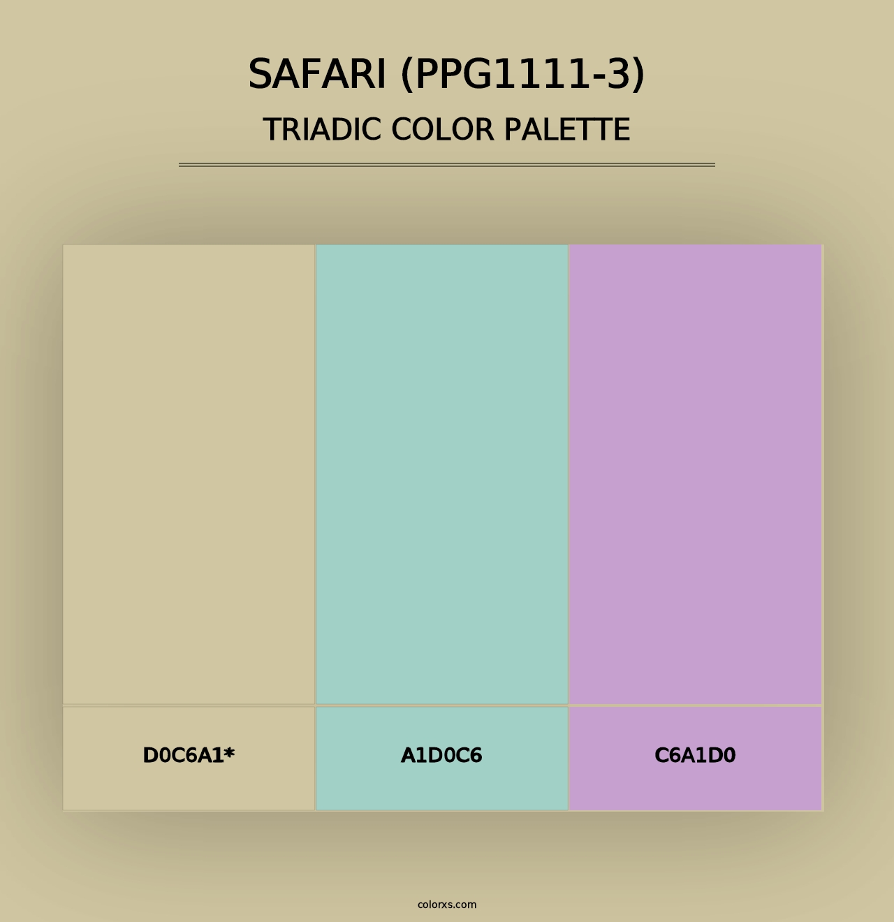 Safari (PPG1111-3) - Triadic Color Palette