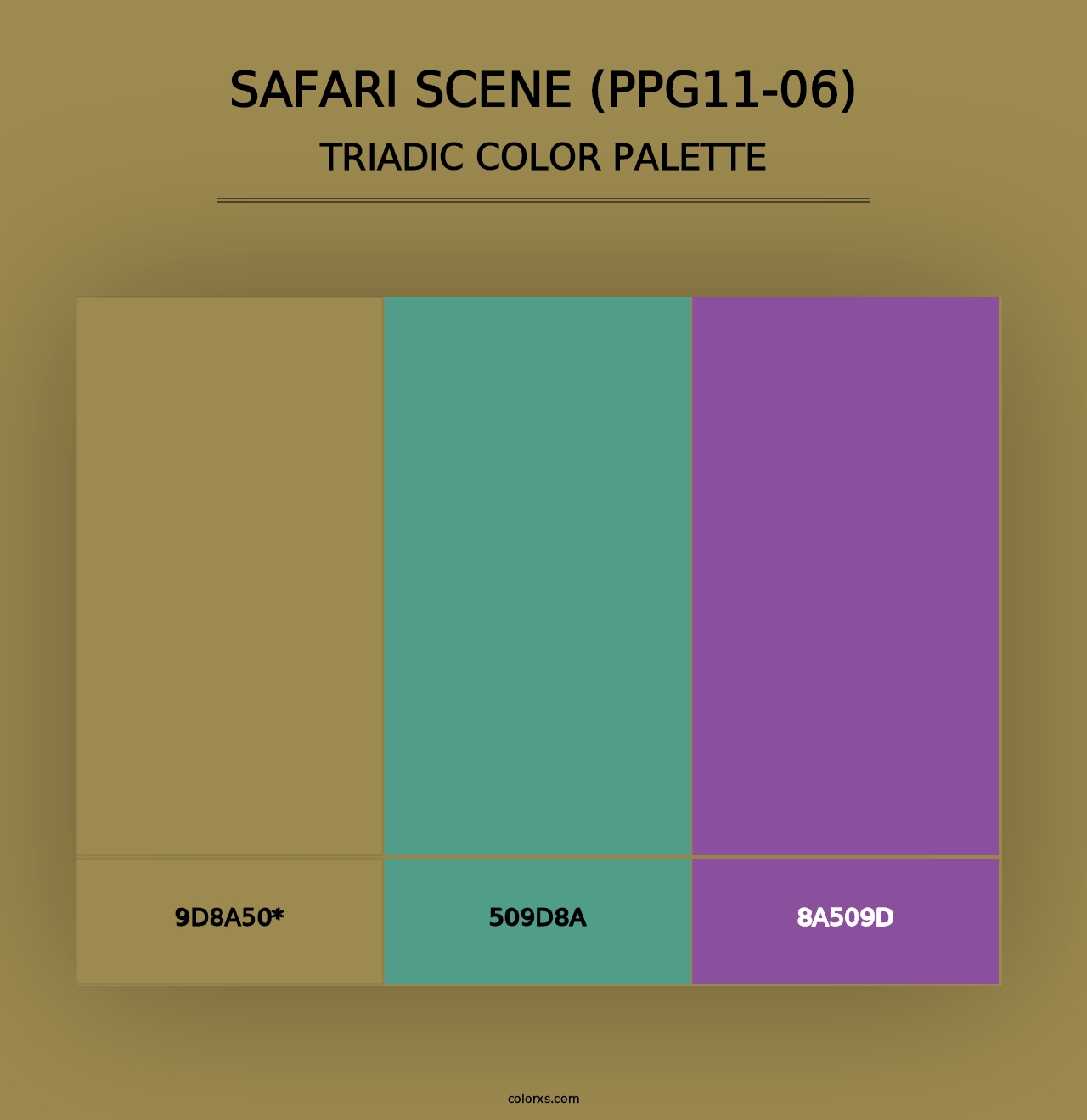 Safari Scene (PPG11-06) - Triadic Color Palette