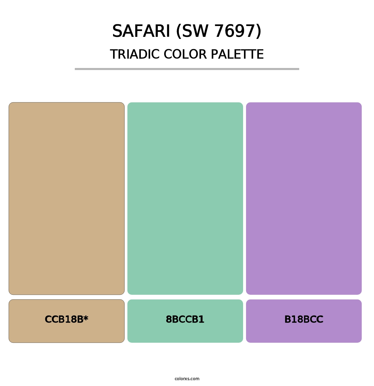 Safari (SW 7697) - Triadic Color Palette