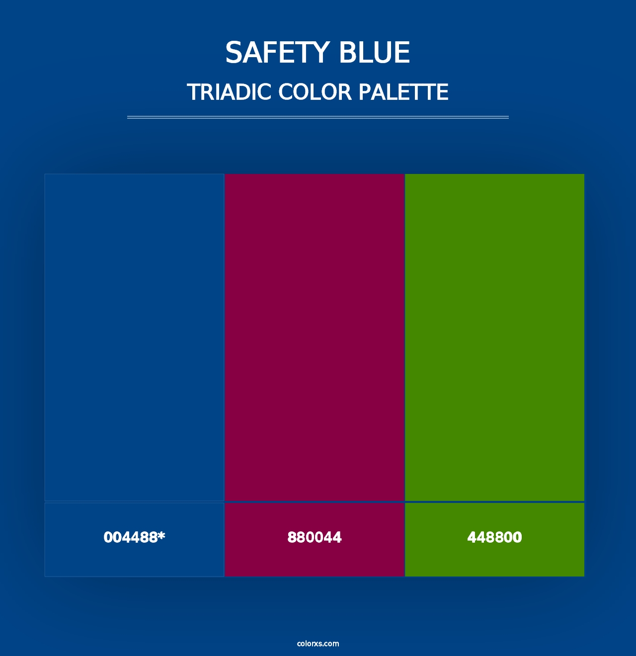 Safety Blue - Triadic Color Palette