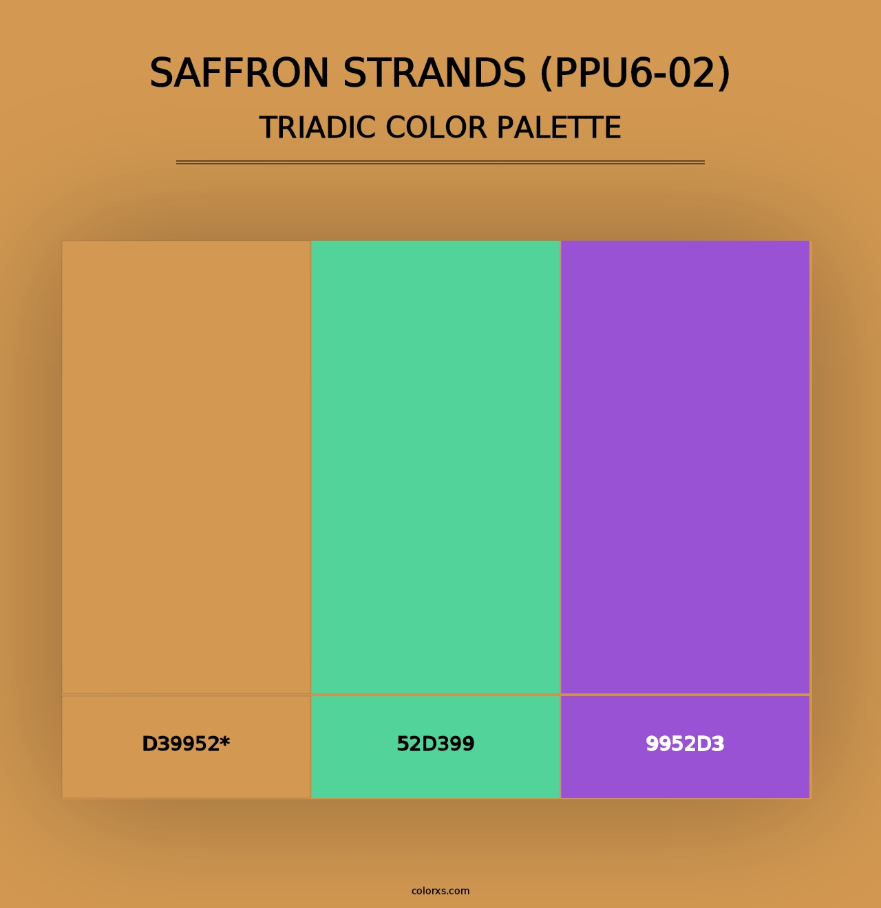 Saffron Strands (PPU6-02) - Triadic Color Palette