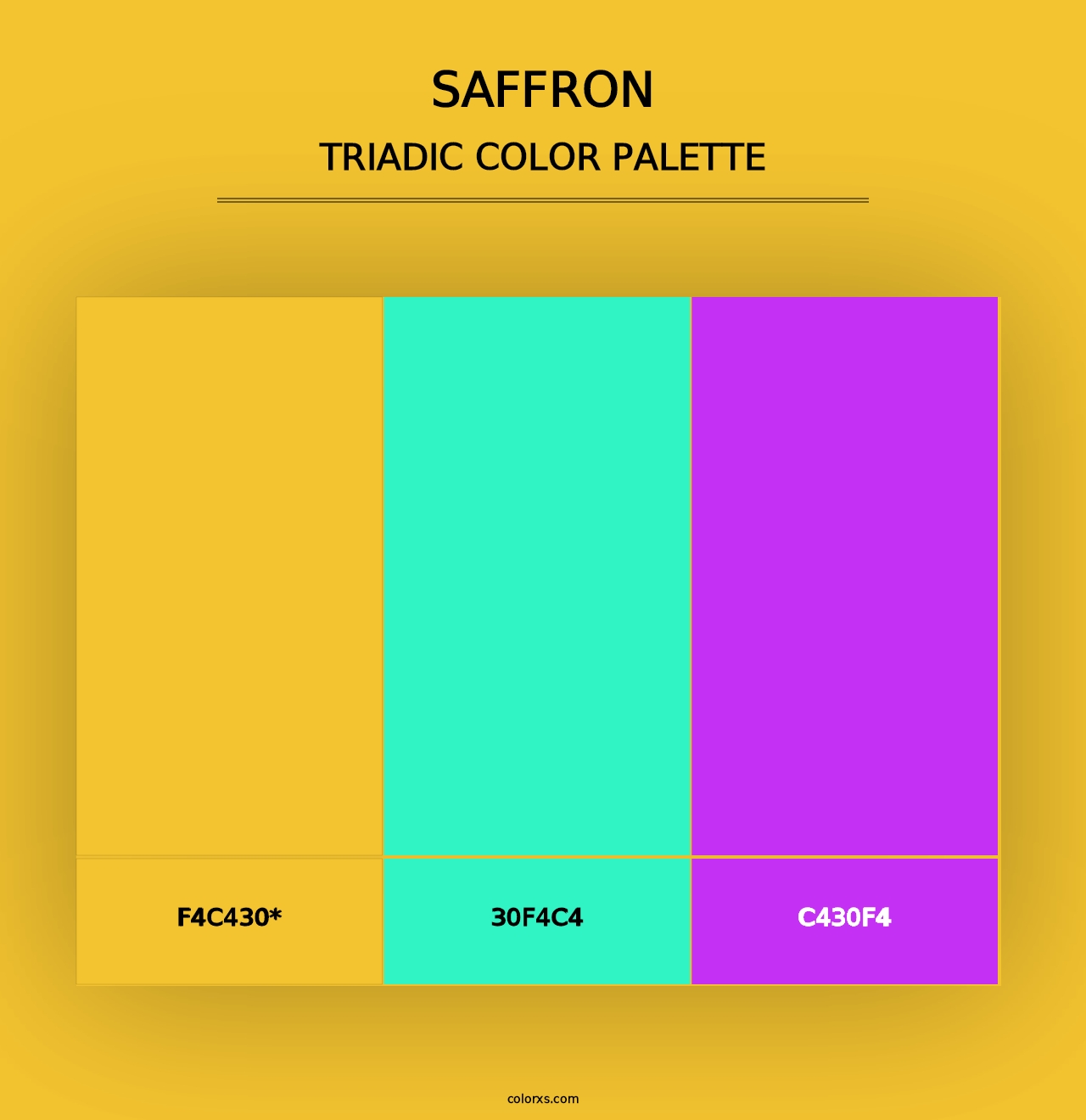 Saffron - Triadic Color Palette