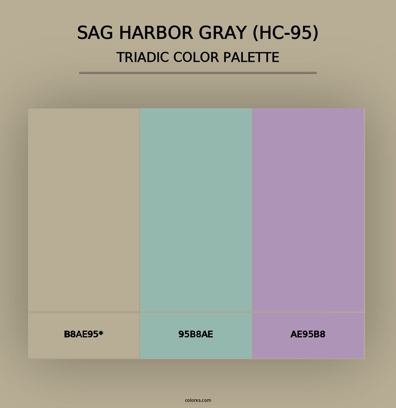 Sag Harbor Gray (HC-95) - Triadic Color Palette