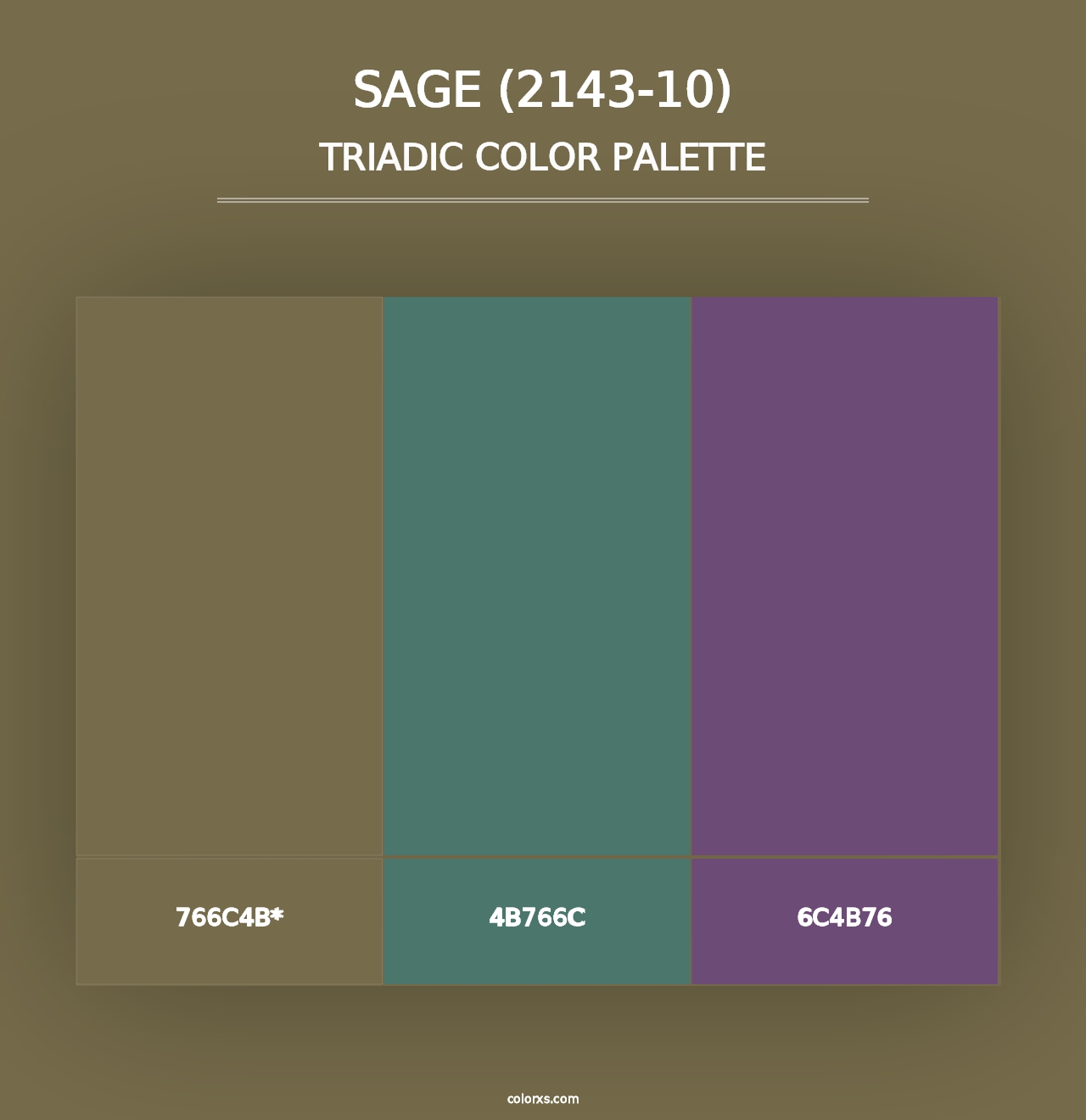 Sage (2143-10) - Triadic Color Palette