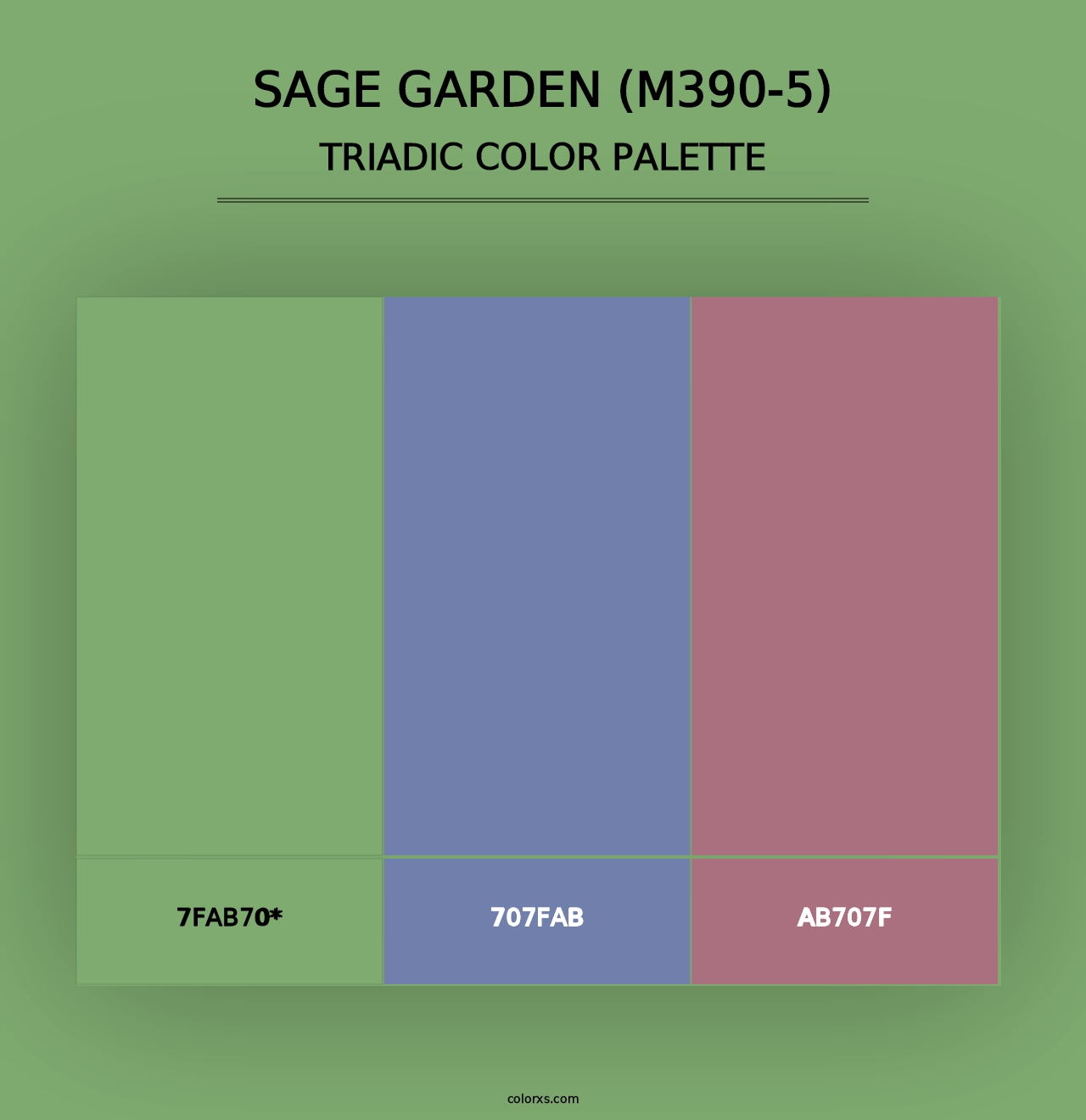 Sage Garden (M390-5) - Triadic Color Palette