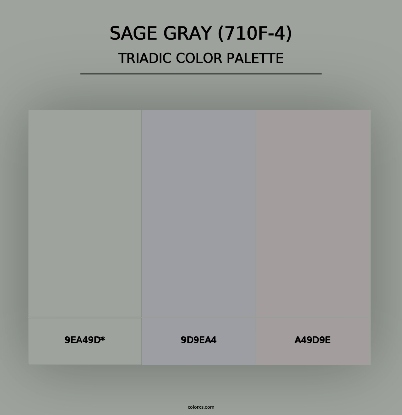 Sage Gray (710F-4) - Triadic Color Palette