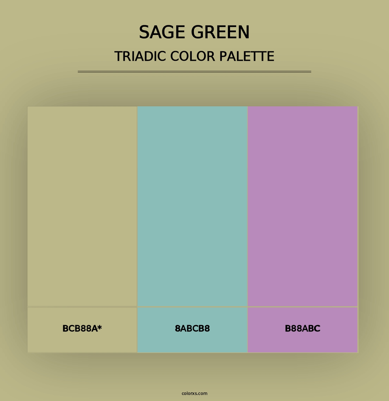 Sage Green - Triadic Color Palette