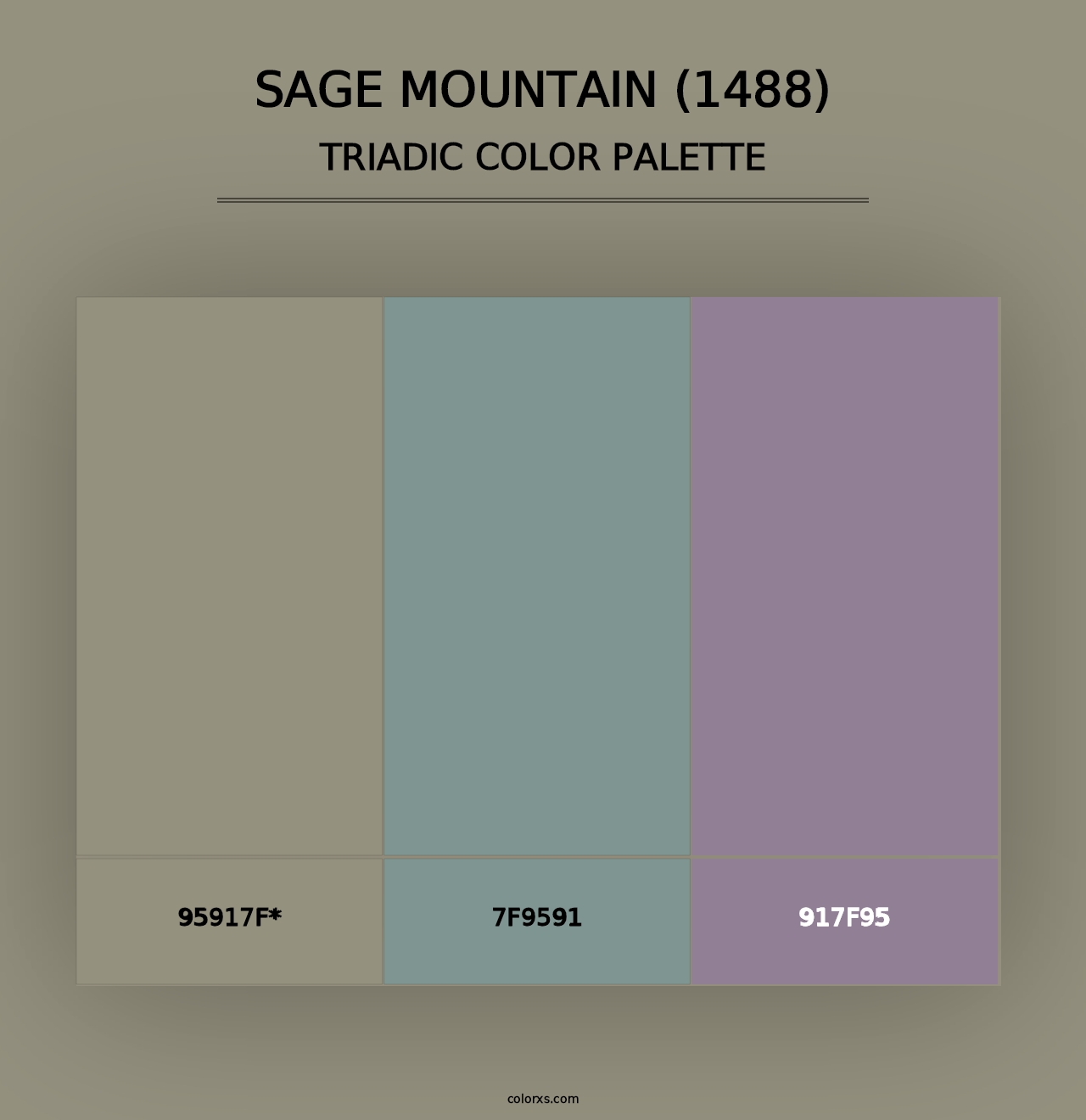 Sage Mountain (1488) - Triadic Color Palette