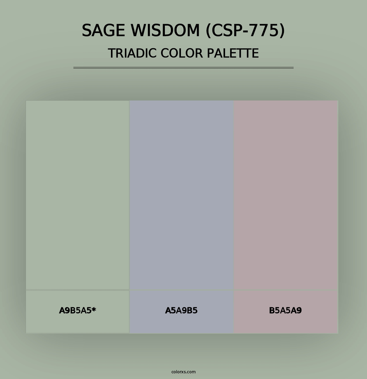 Sage Wisdom (CSP-775) - Triadic Color Palette