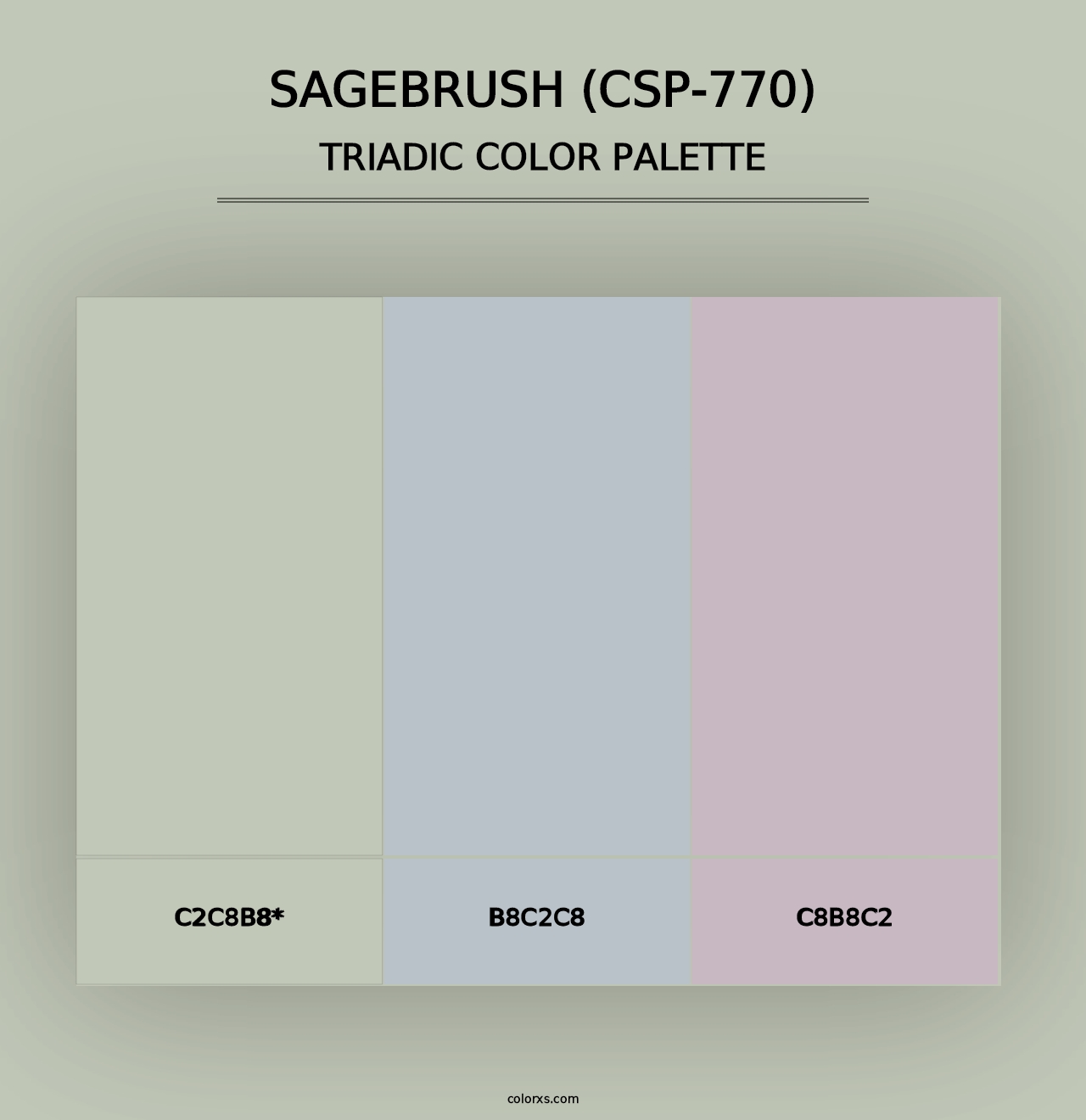 Sagebrush (CSP-770) - Triadic Color Palette