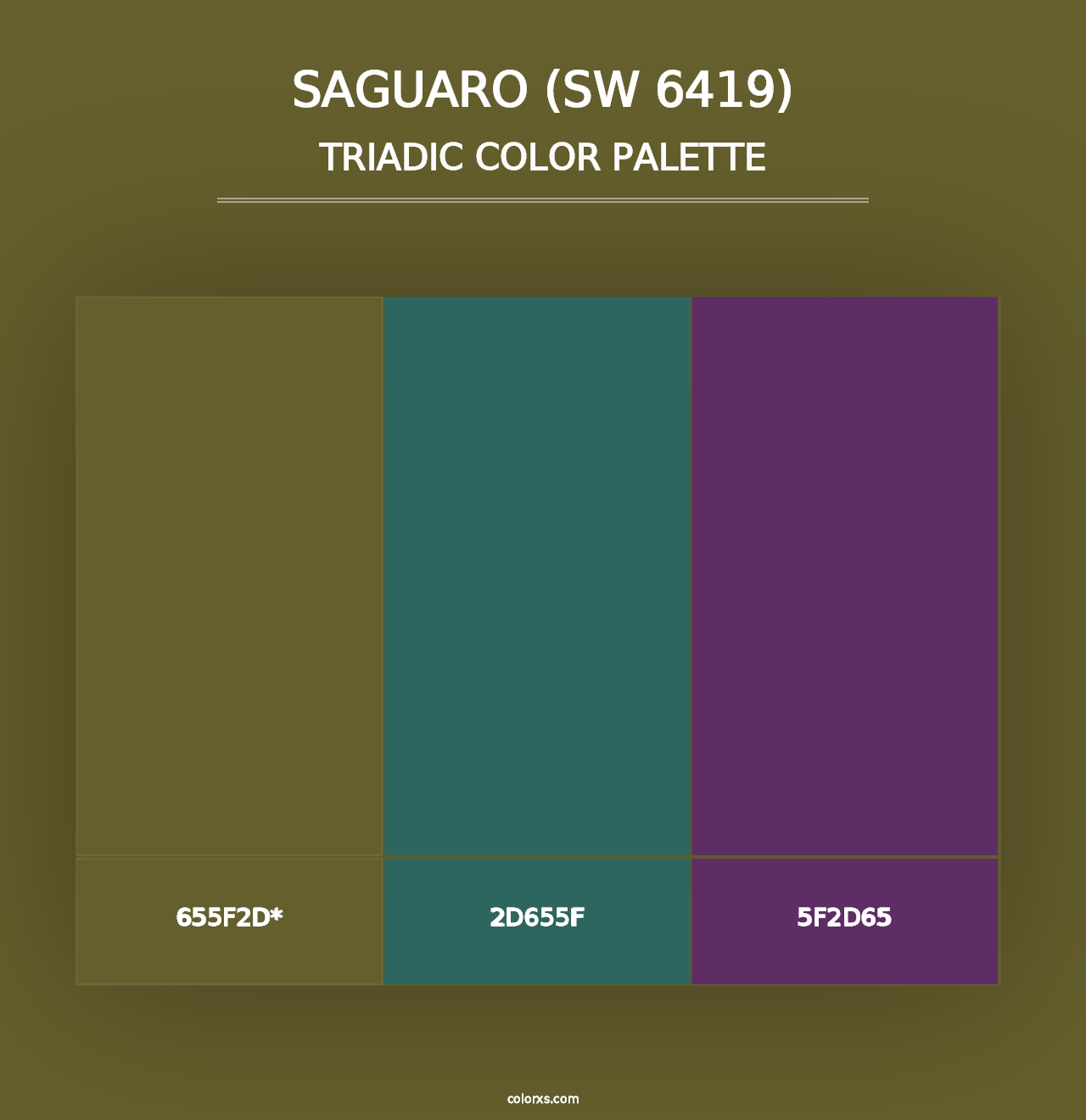 Saguaro (SW 6419) - Triadic Color Palette