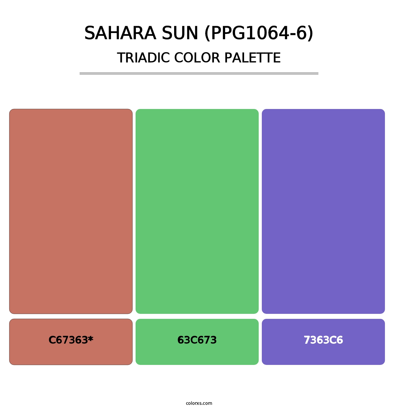 Sahara Sun (PPG1064-6) - Triadic Color Palette