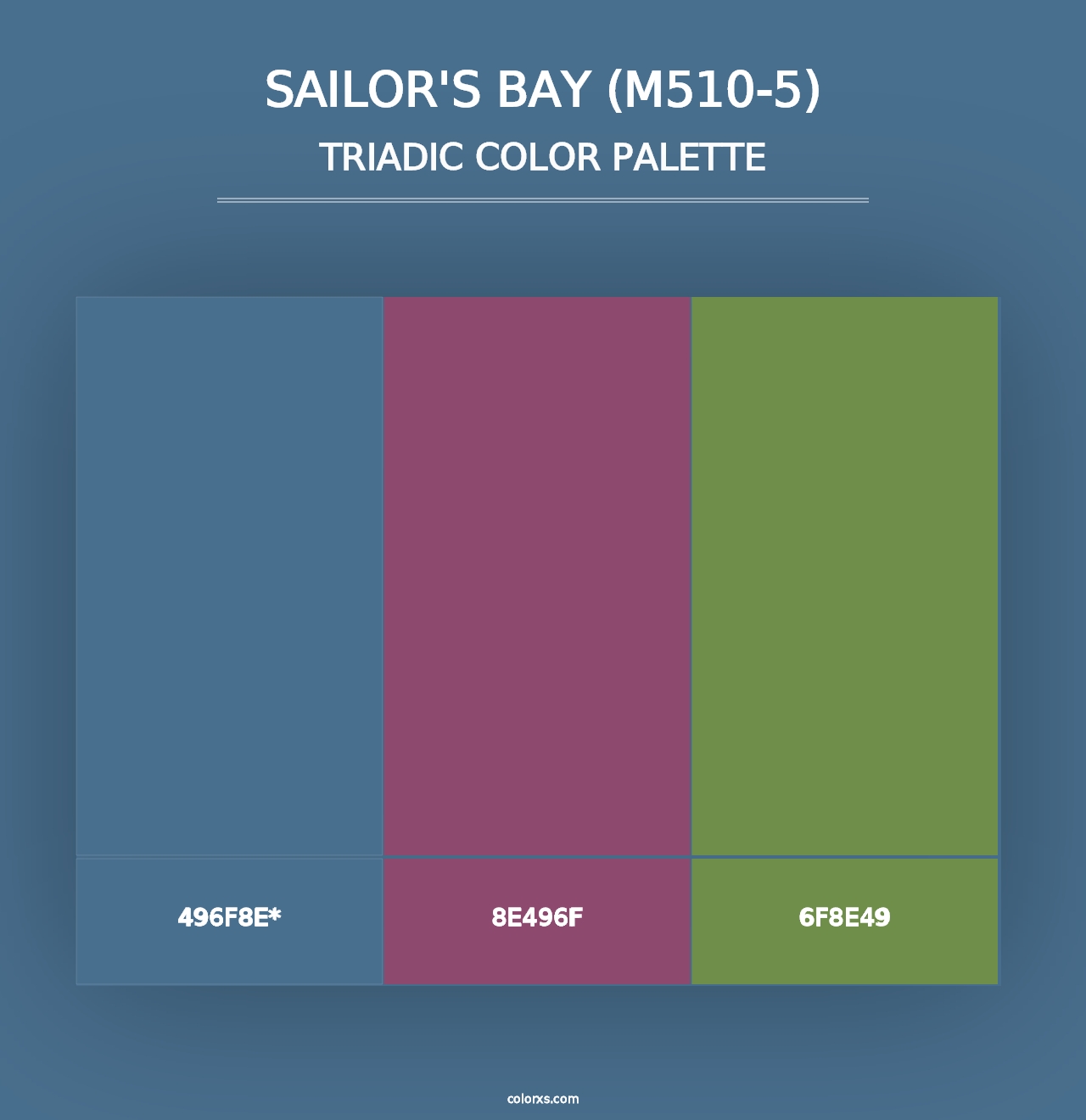 Sailor'S Bay (M510-5) - Triadic Color Palette