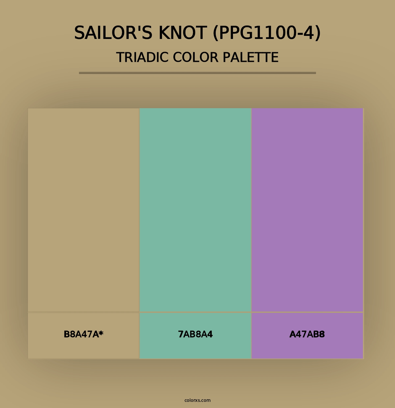 Sailor's Knot (PPG1100-4) - Triadic Color Palette