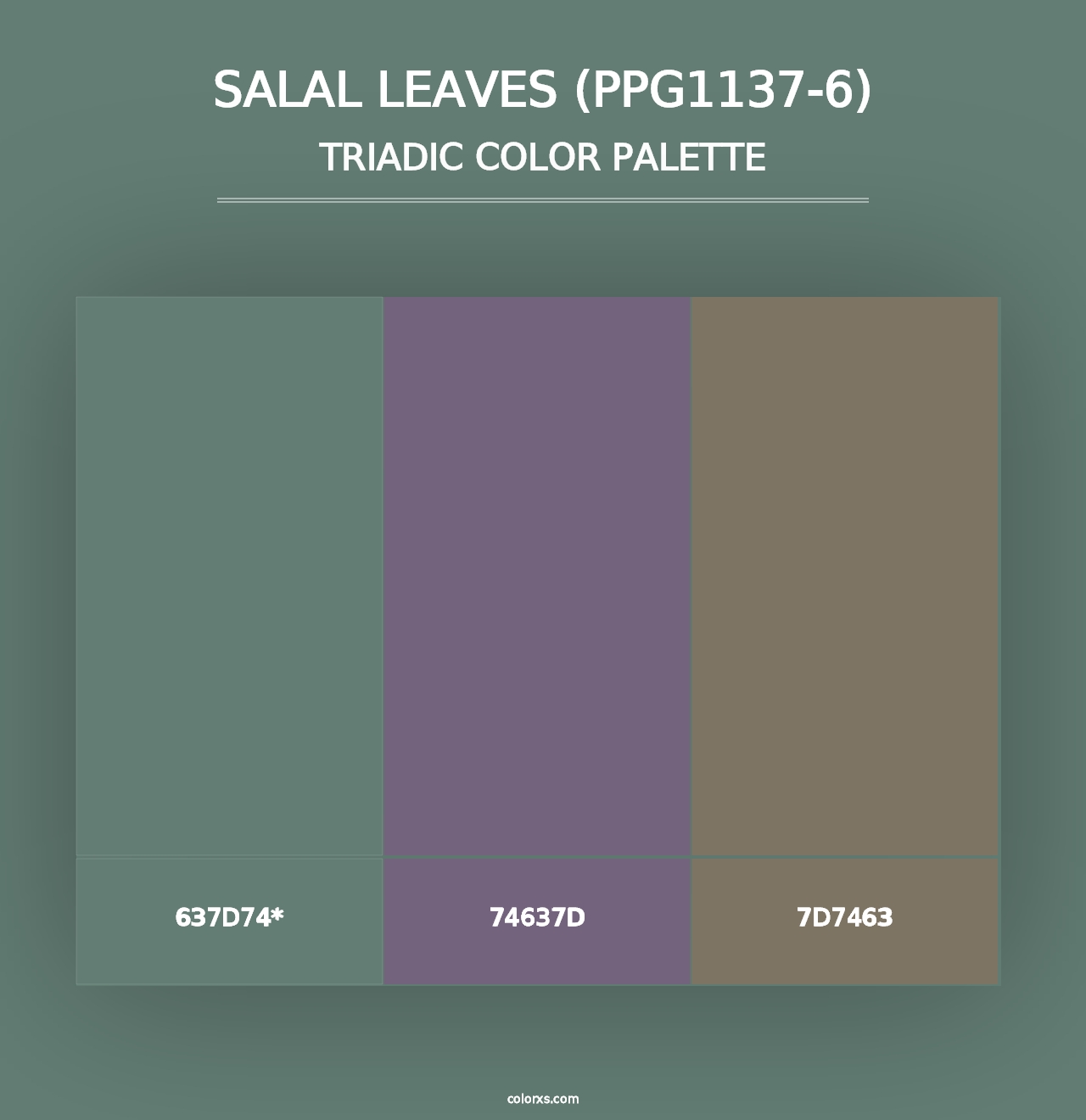 Salal Leaves (PPG1137-6) - Triadic Color Palette