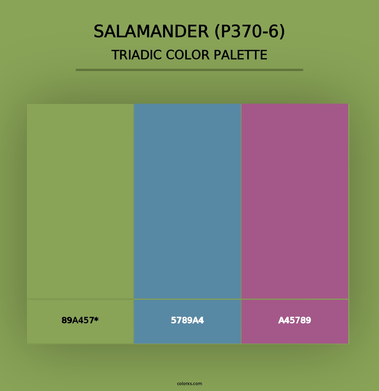 Salamander (P370-6) - Triadic Color Palette