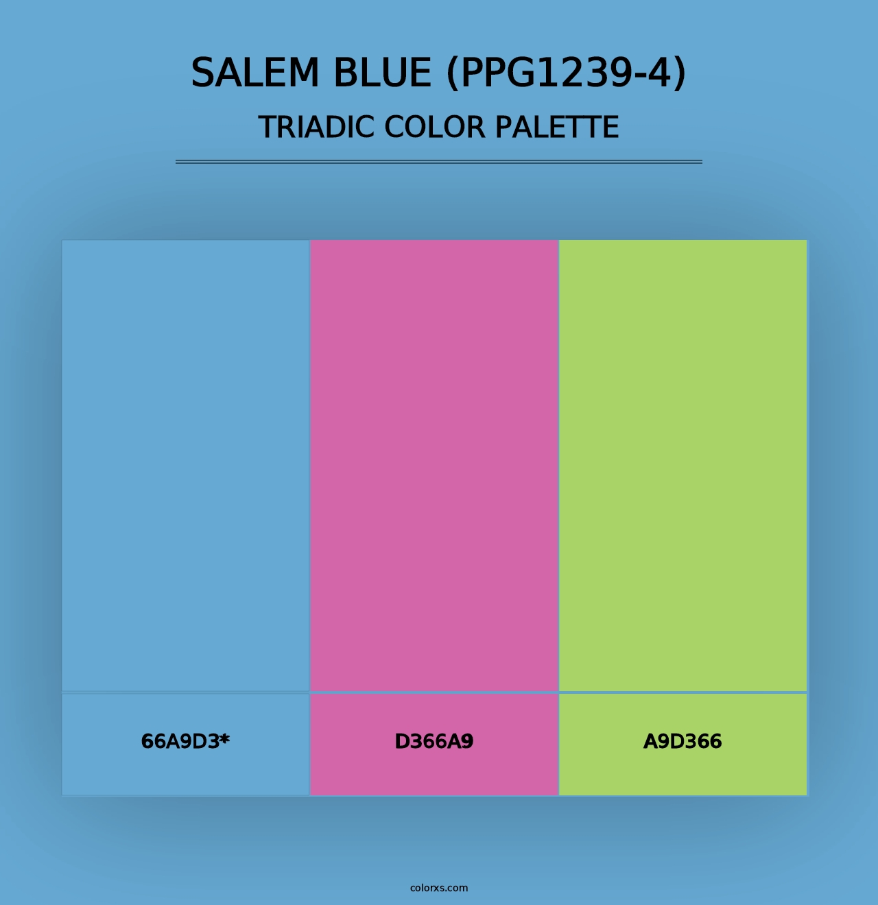 Salem Blue (PPG1239-4) - Triadic Color Palette