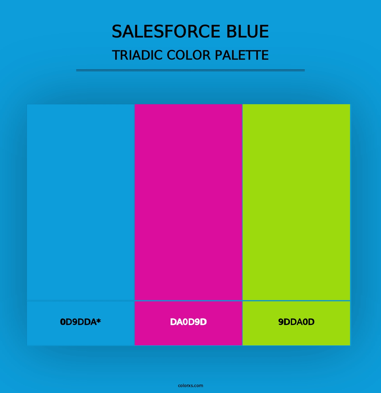 Salesforce Blue - Triadic Color Palette