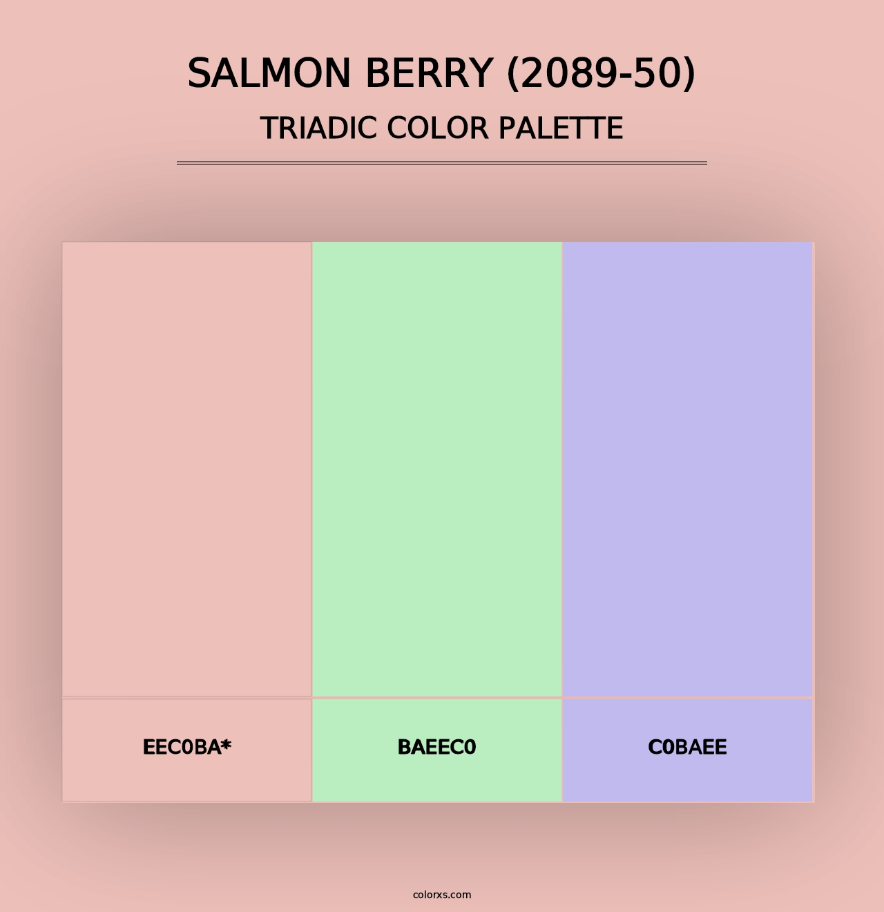 Salmon Berry (2089-50) - Triadic Color Palette