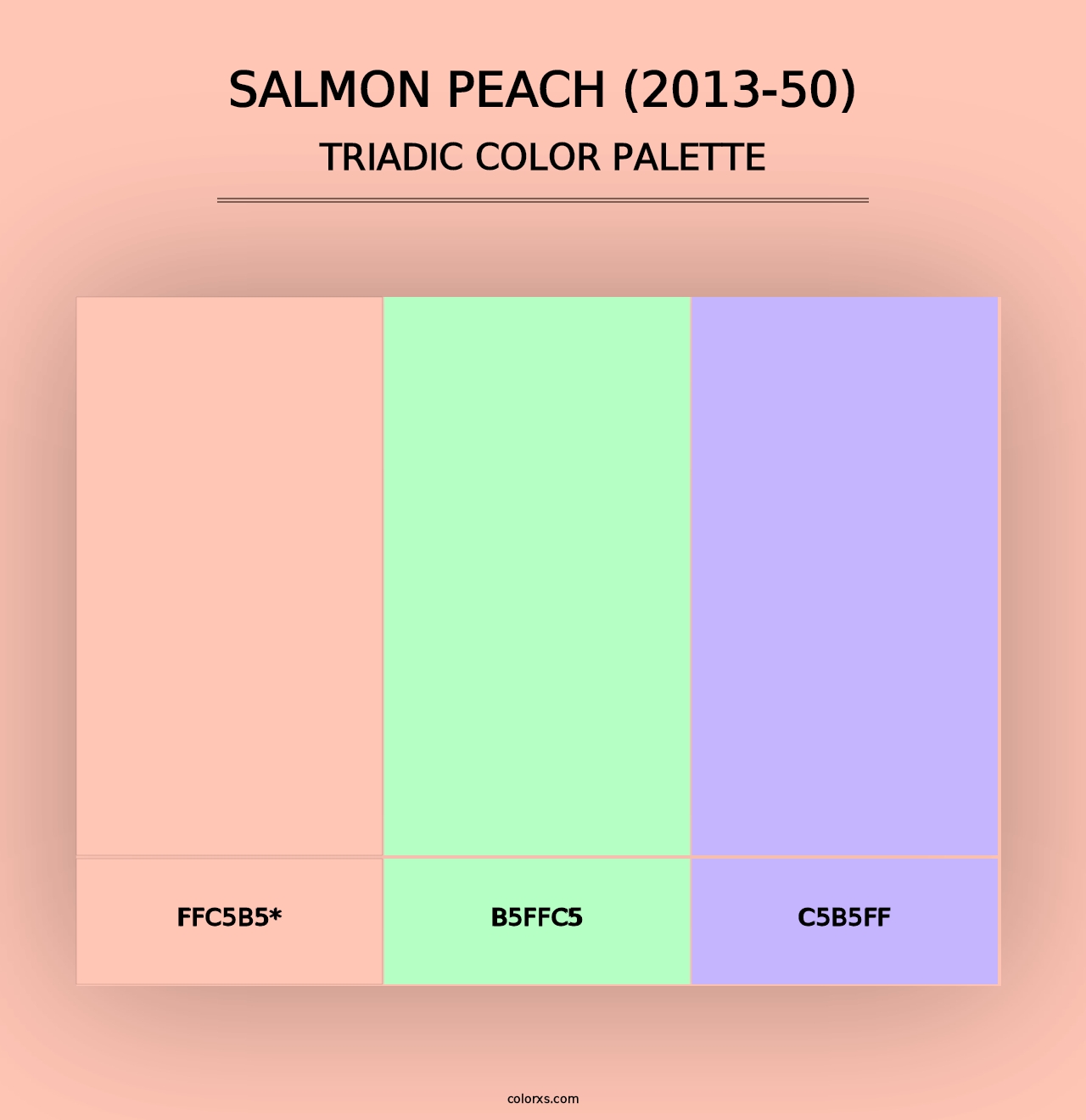 Salmon Peach (2013-50) - Triadic Color Palette