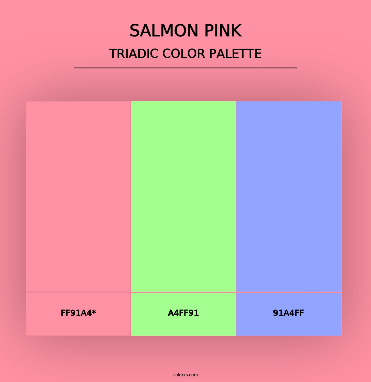 Salmon Pink - Triadic Color Palette