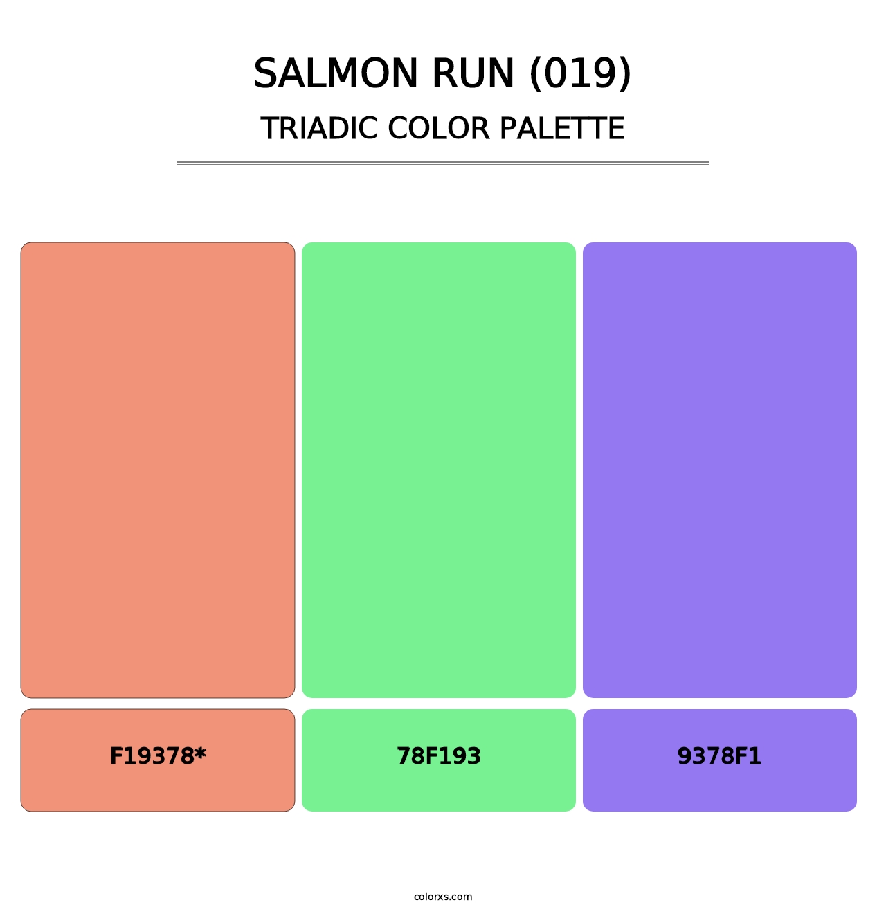 Salmon Run (019) - Triadic Color Palette