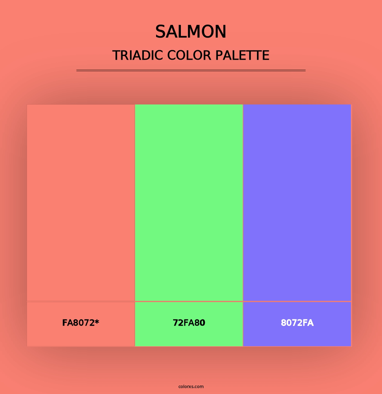 Salmon - Triadic Color Palette