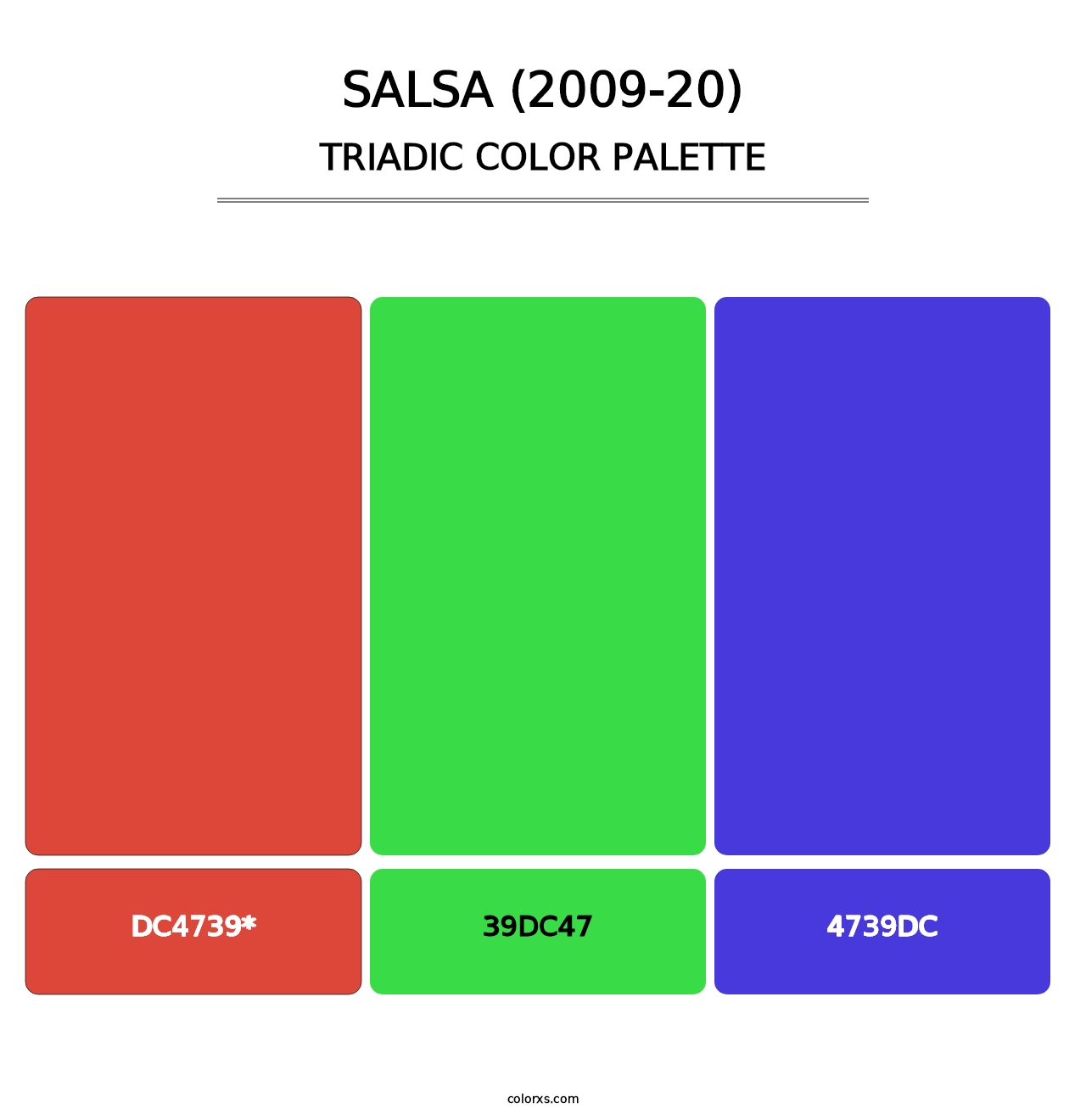 Salsa (2009-20) - Triadic Color Palette