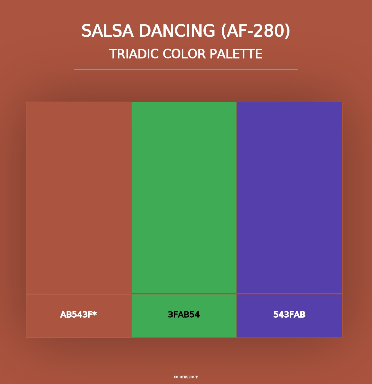 Salsa Dancing (AF-280) - Triadic Color Palette