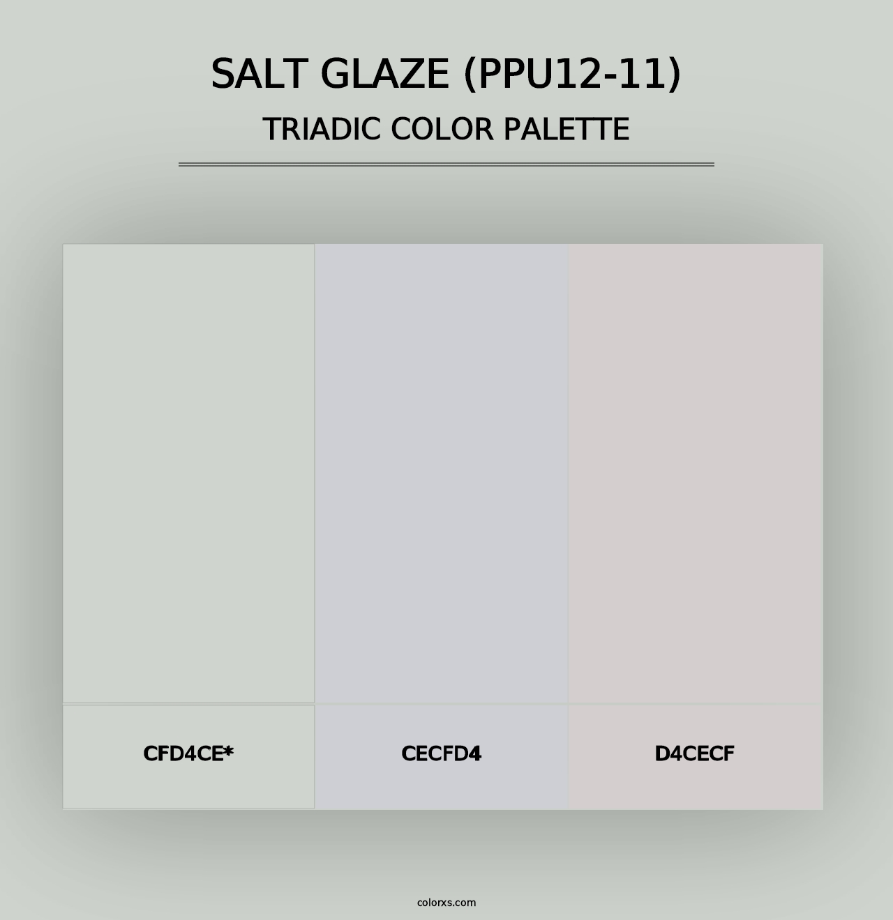 Salt Glaze (PPU12-11) - Triadic Color Palette