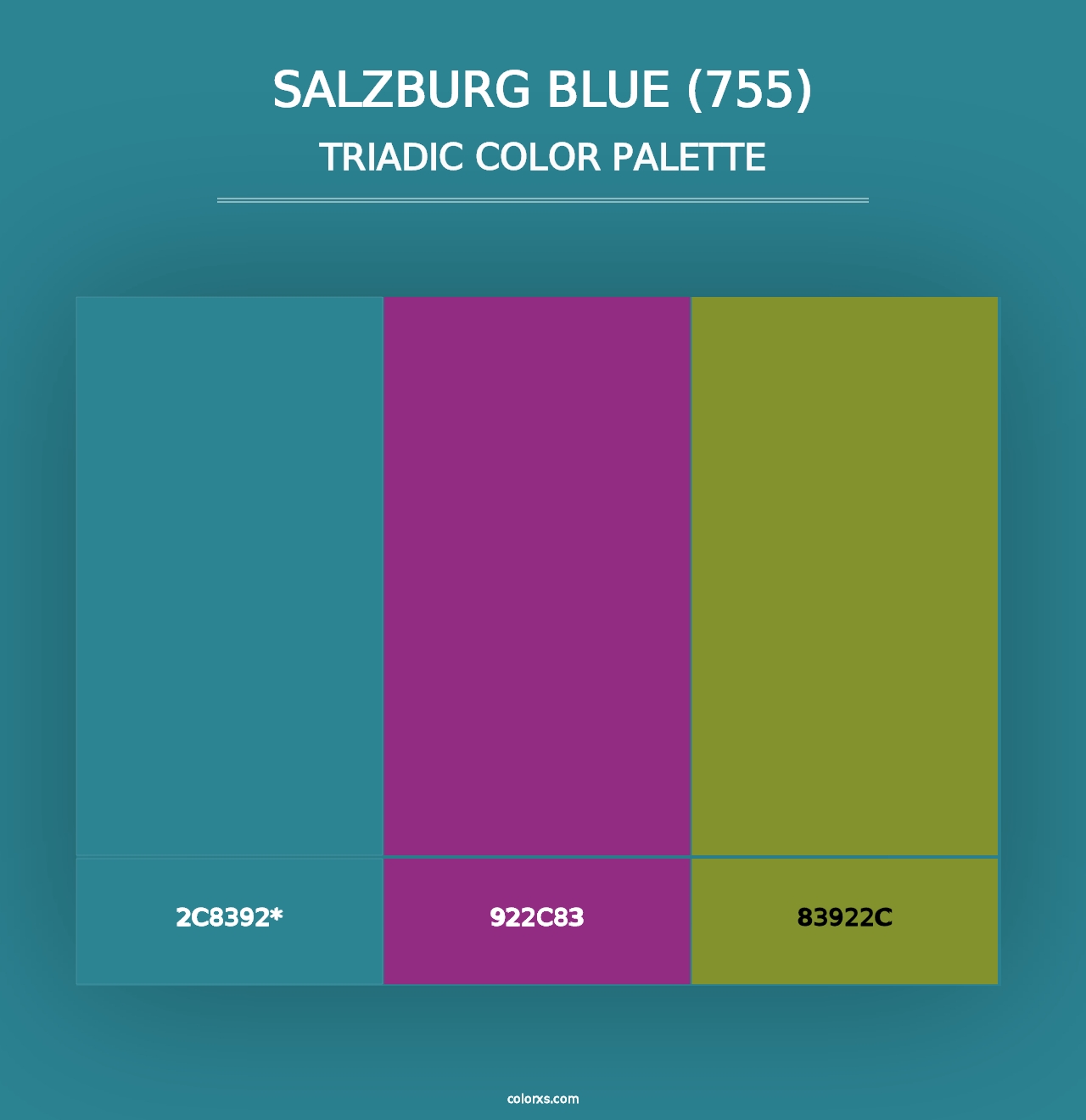 Salzburg Blue (755) - Triadic Color Palette