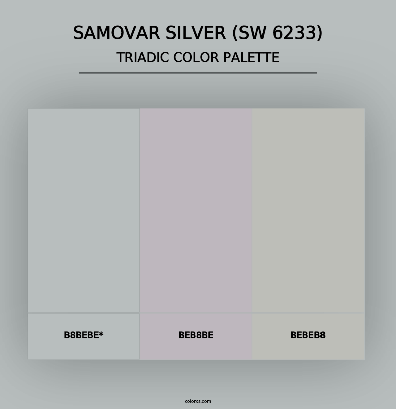 Samovar Silver (SW 6233) - Triadic Color Palette