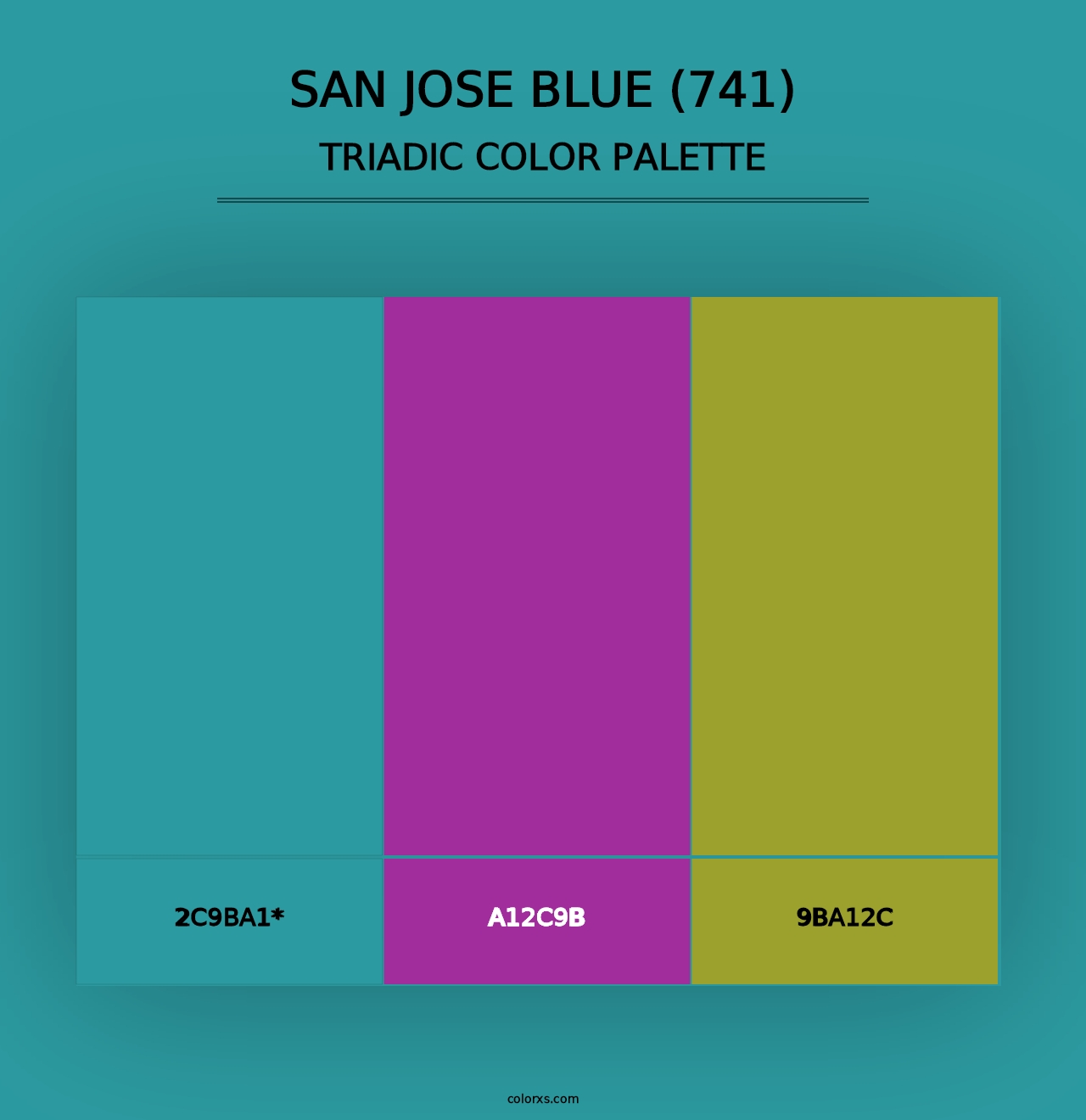 San Jose Blue (741) - Triadic Color Palette