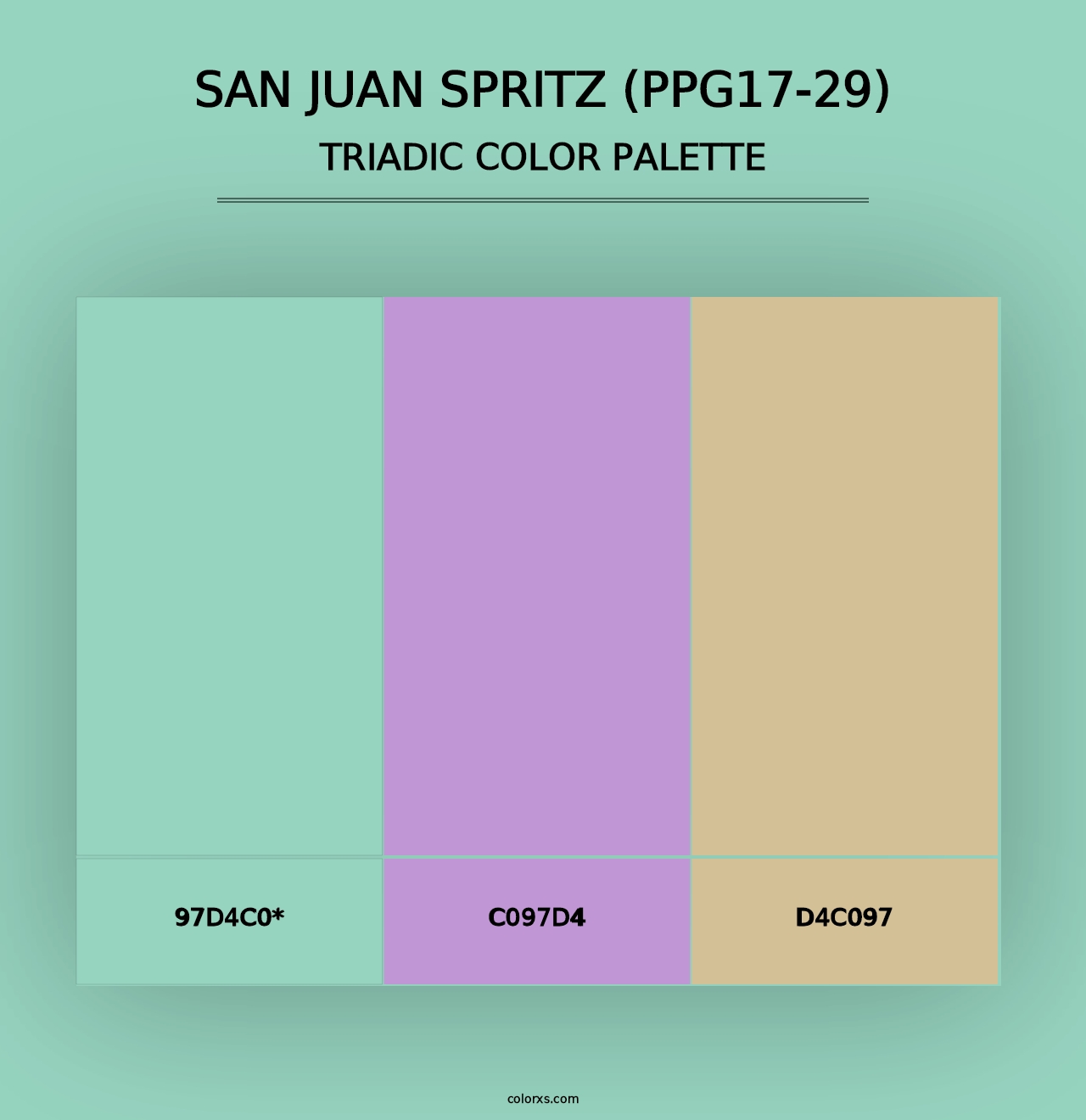 San Juan Spritz (PPG17-29) - Triadic Color Palette