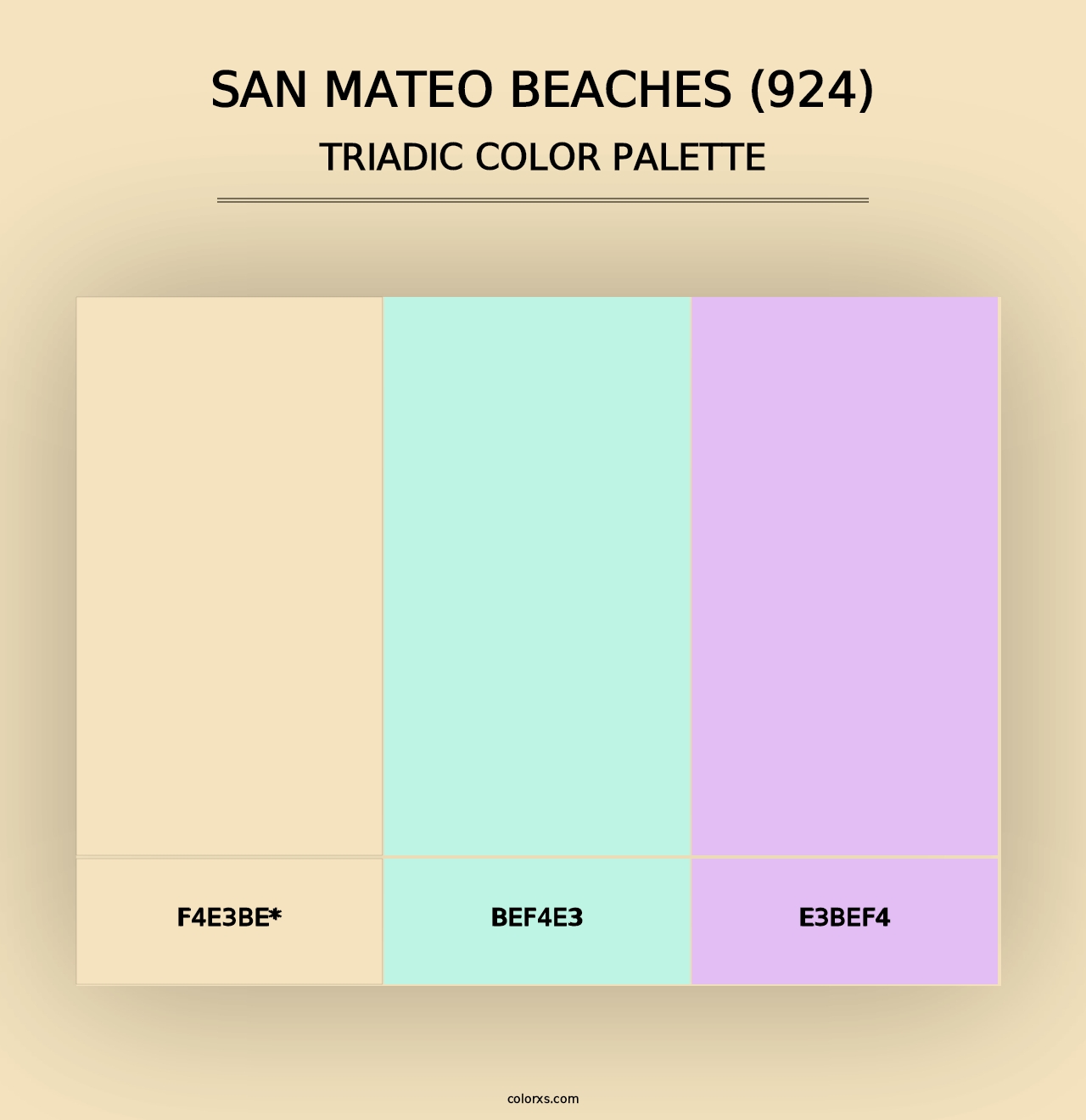 San Mateo Beaches (924) - Triadic Color Palette