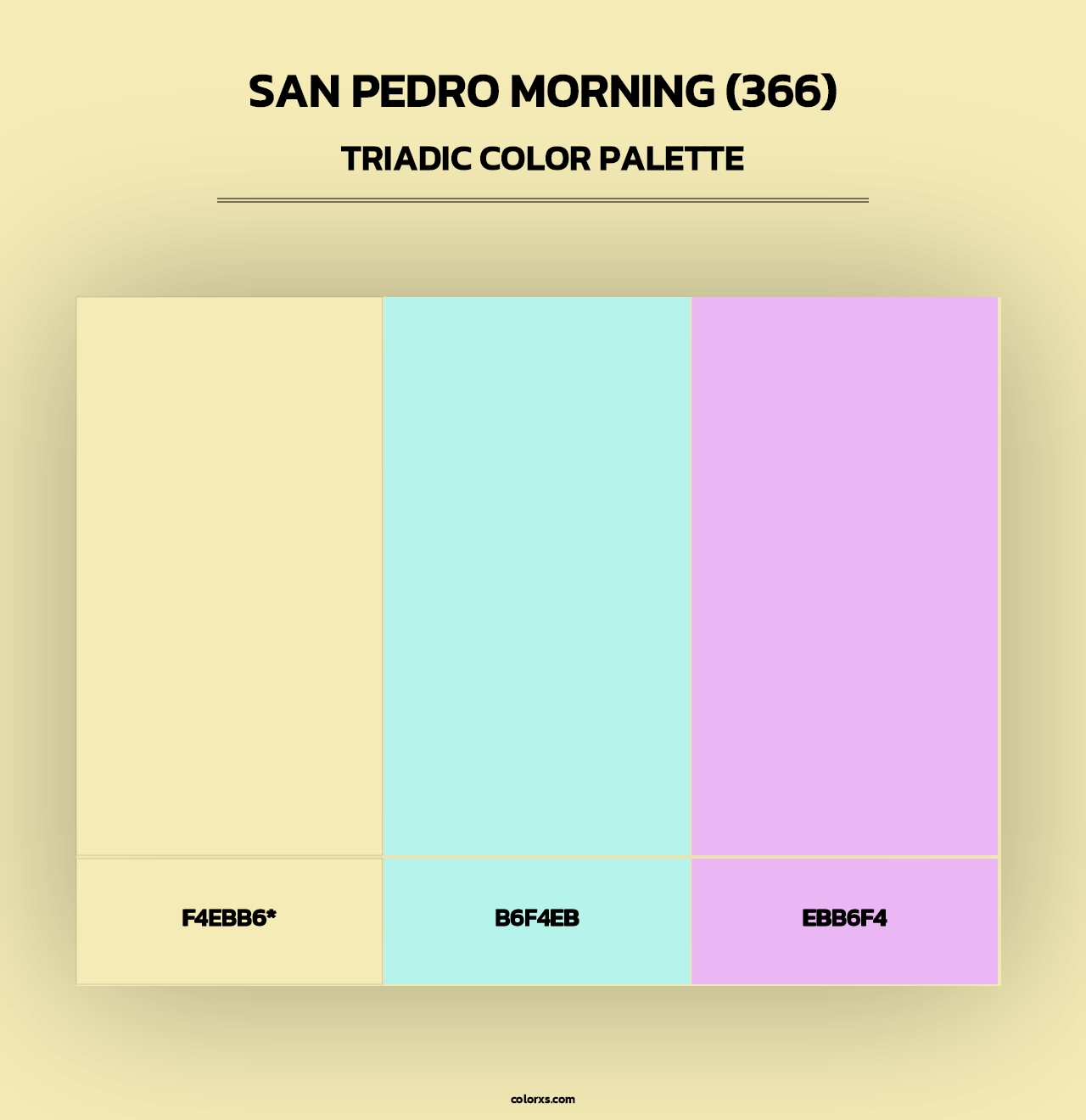 San Pedro Morning (366) - Triadic Color Palette