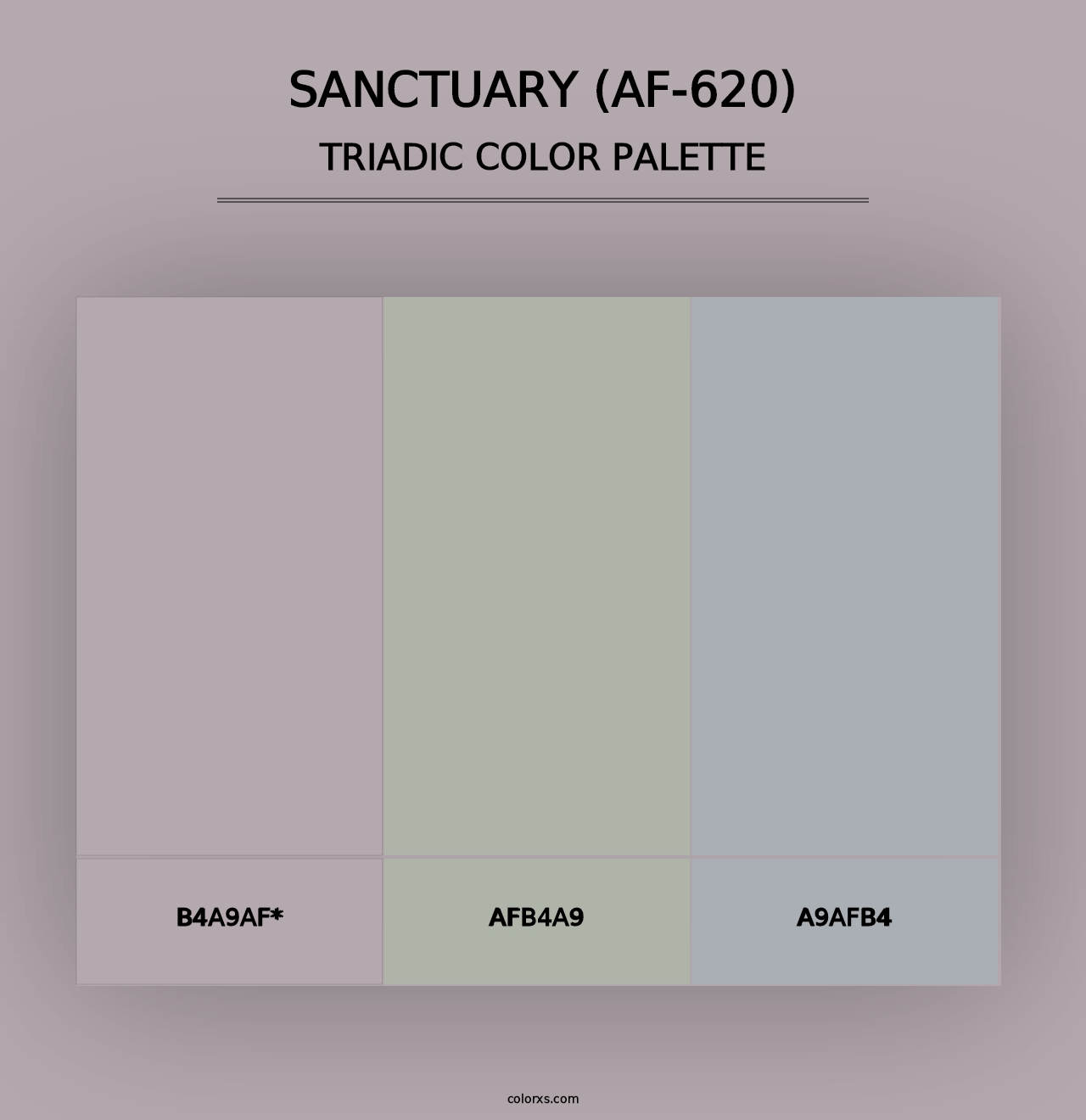 Sanctuary (AF-620) - Triadic Color Palette