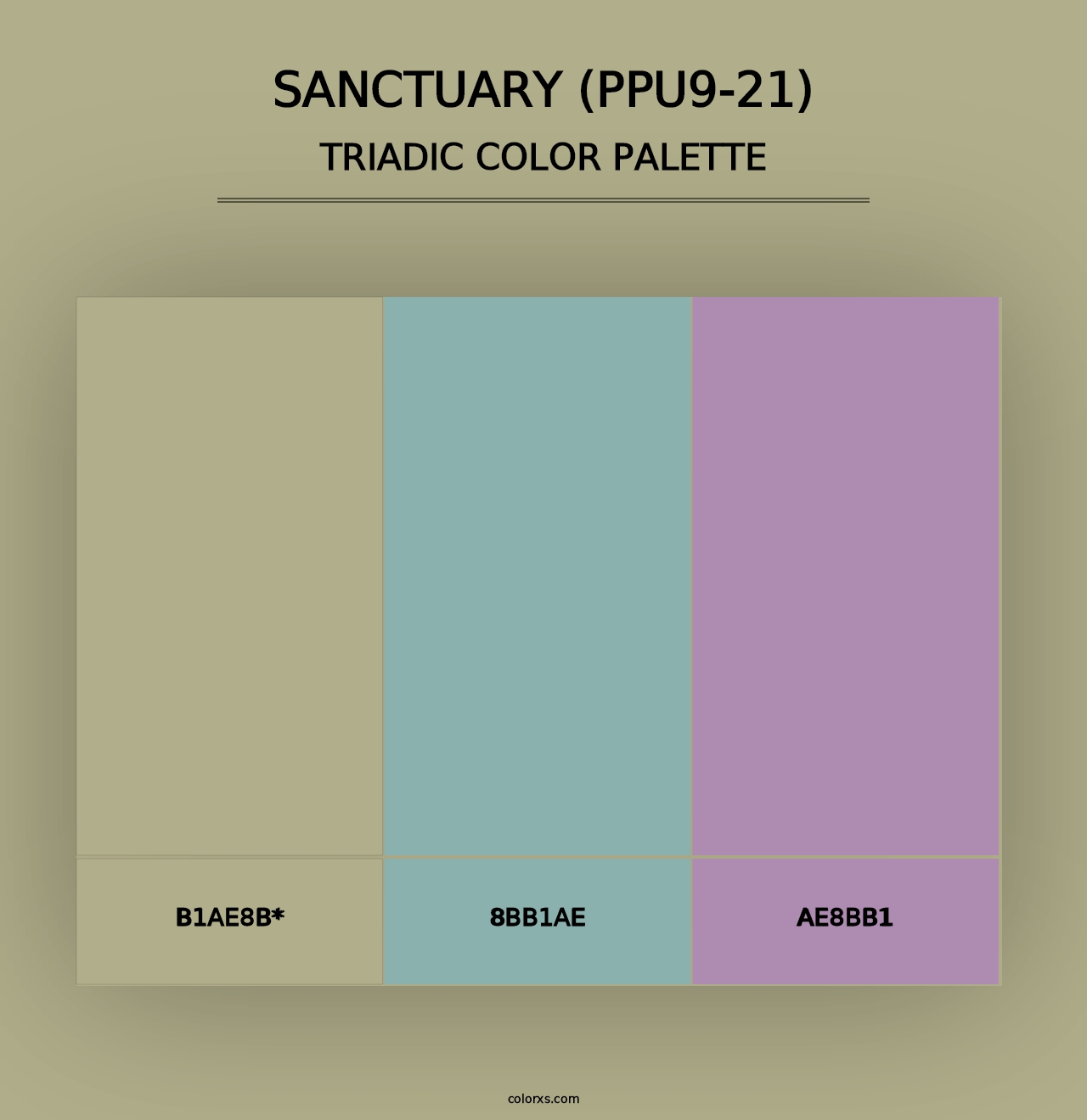 Sanctuary (PPU9-21) - Triadic Color Palette