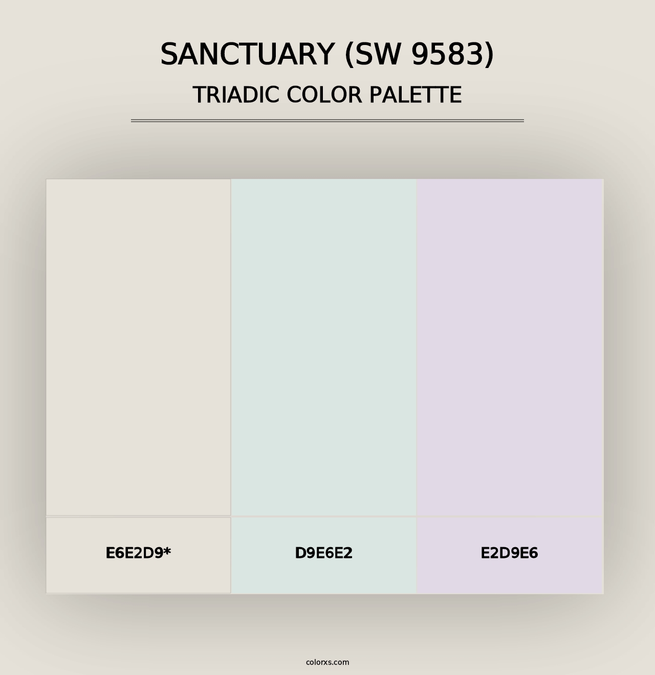 Sanctuary (SW 9583) - Triadic Color Palette