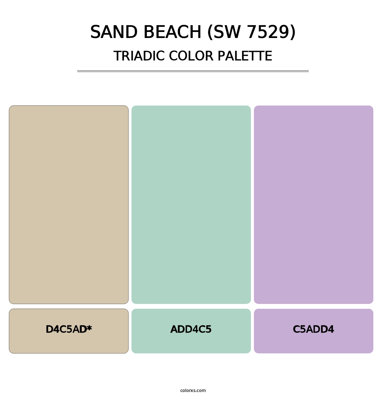 Sand Beach (SW 7529) - Triadic Color Palette