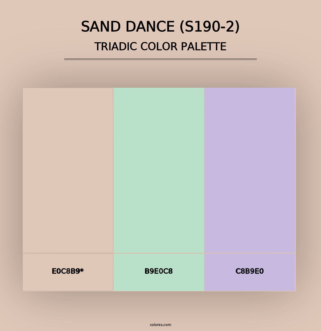 Sand Dance (S190-2) - Triadic Color Palette