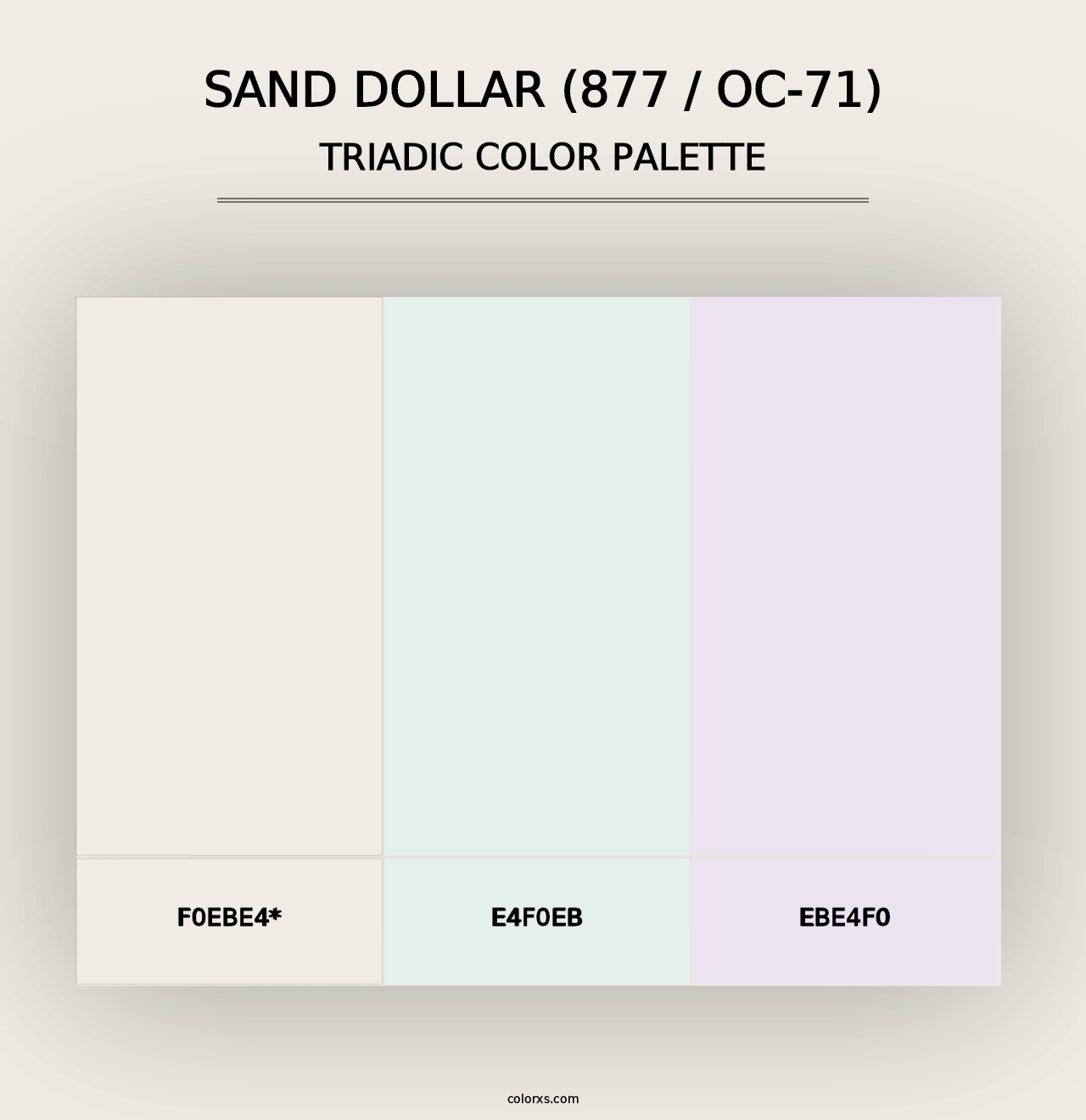 Sand Dollar (877 / OC-71) - Triadic Color Palette