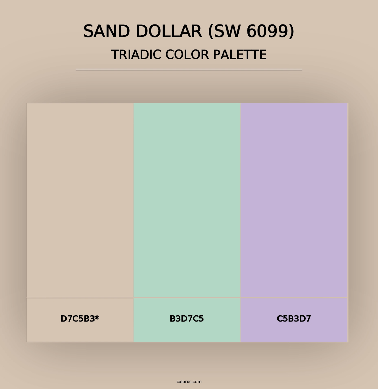 Sand Dollar (SW 6099) - Triadic Color Palette